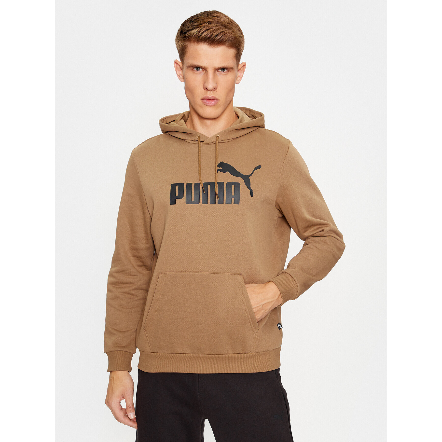 Puma Суитшърт Ess Big Logo 586687 Кафяв Regular Fit - Pepit.bg