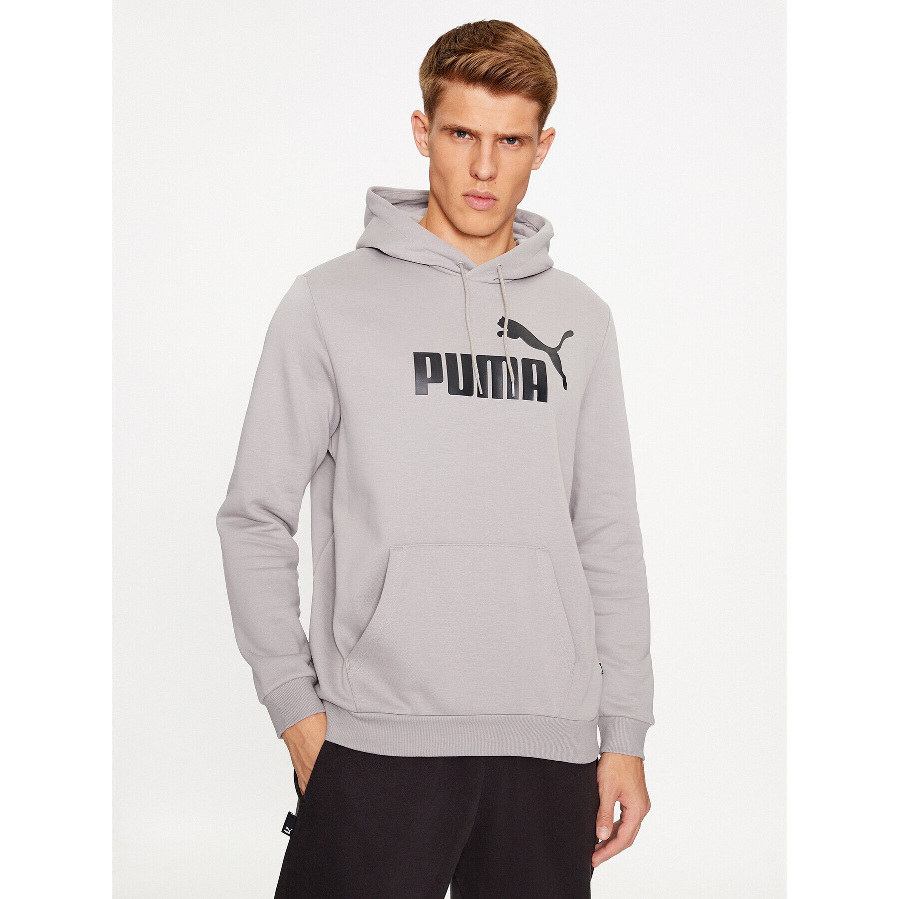 Puma Суитшърт Ess Big Logo 586687 Сив Regular Fit - Pepit.bg