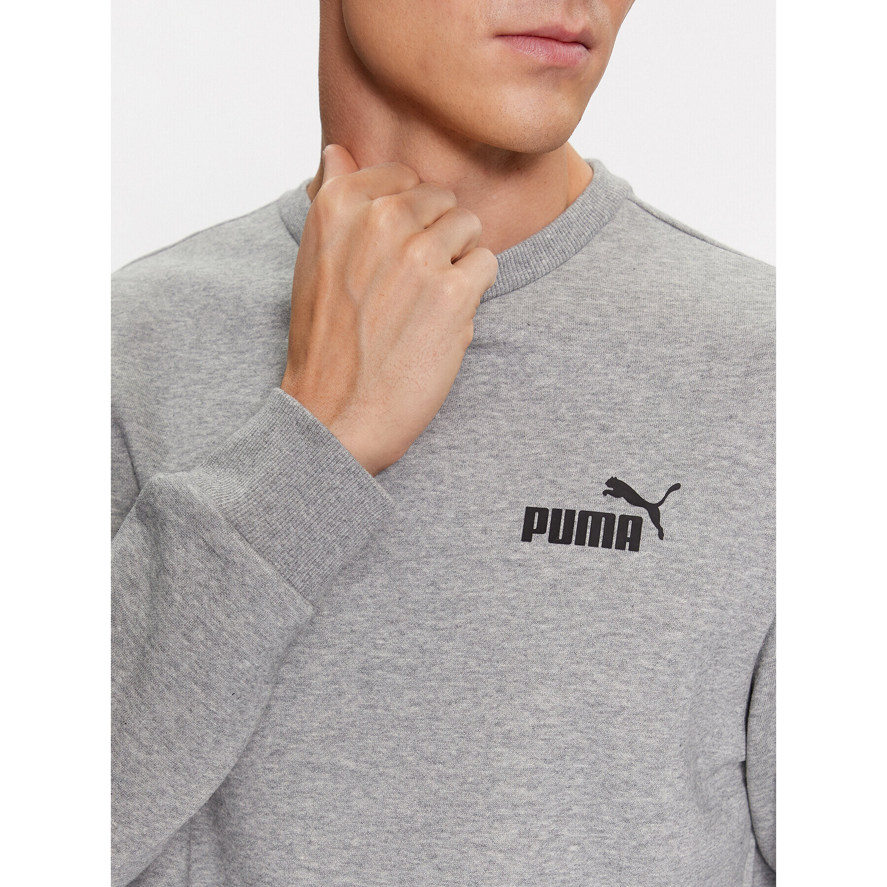 Puma Суитшърт Ess Small Logo 586682 Сив Regular Fit - Pepit.bg