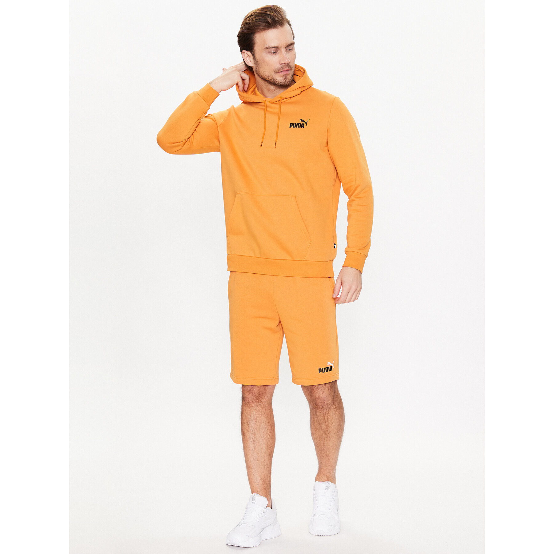 Puma Суитшърт Ess Small Logo 586691 Оранжев Regular Fit - Pepit.bg