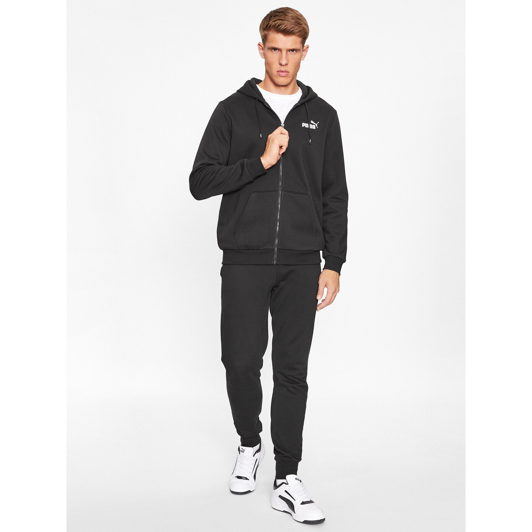 Puma Суитшърт Ess Small Logo 586702 Черен Regular Fit - Pepit.bg