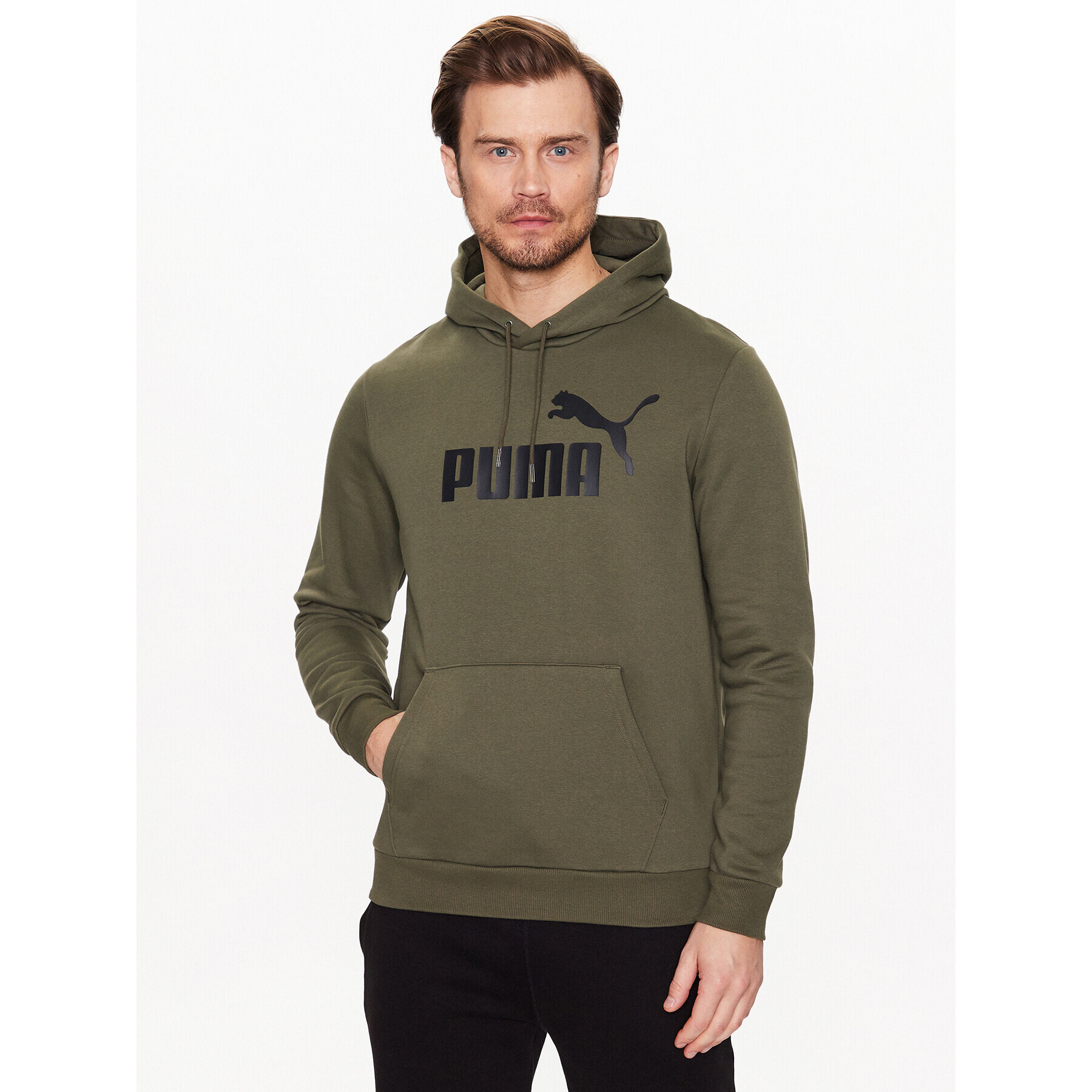 Puma Суитшърт Essentials Big Logo 586687 Зелен Regular Fit - Pepit.bg