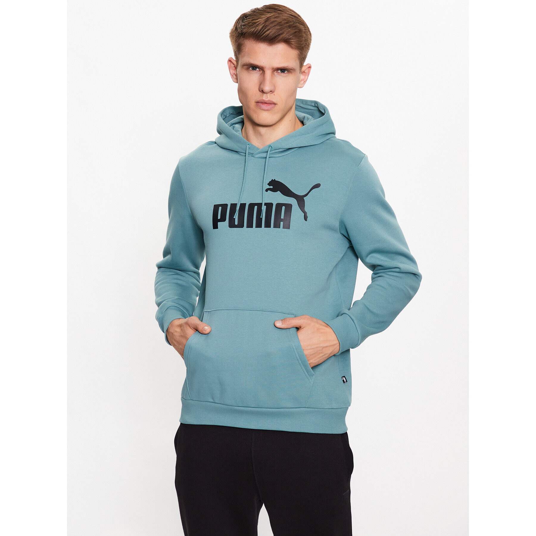 Puma Суитшърт Essentials Big Logo 586687 Зелен Regular Fit - Pepit.bg