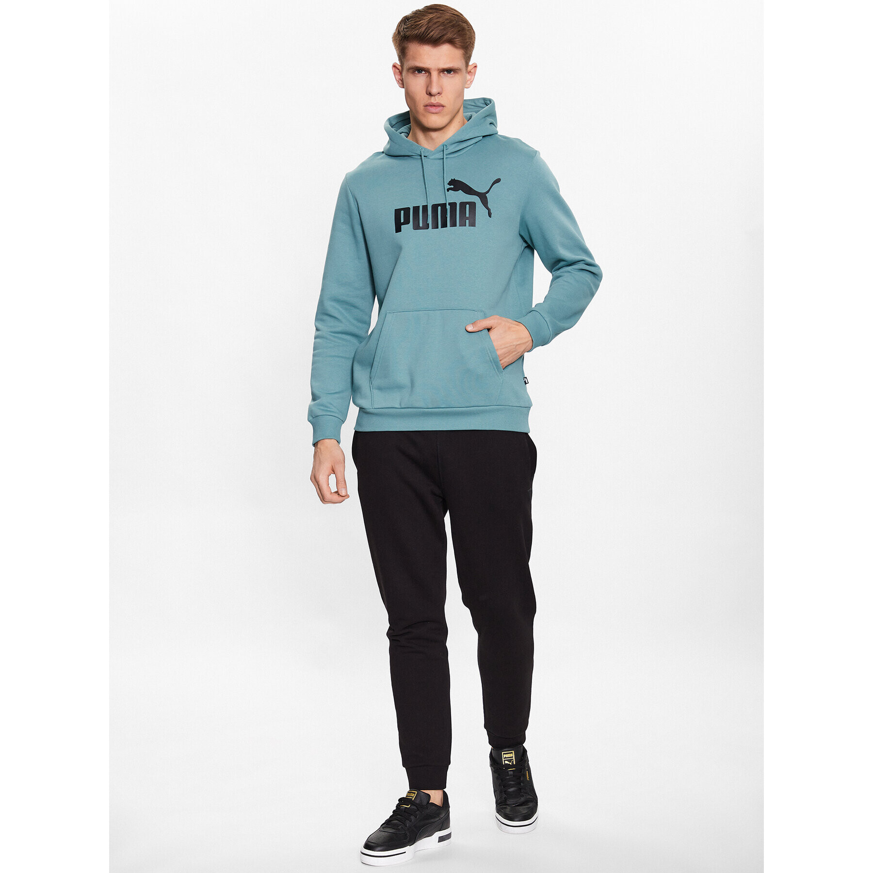 Puma Суитшърт Essentials Big Logo 586687 Зелен Regular Fit - Pepit.bg