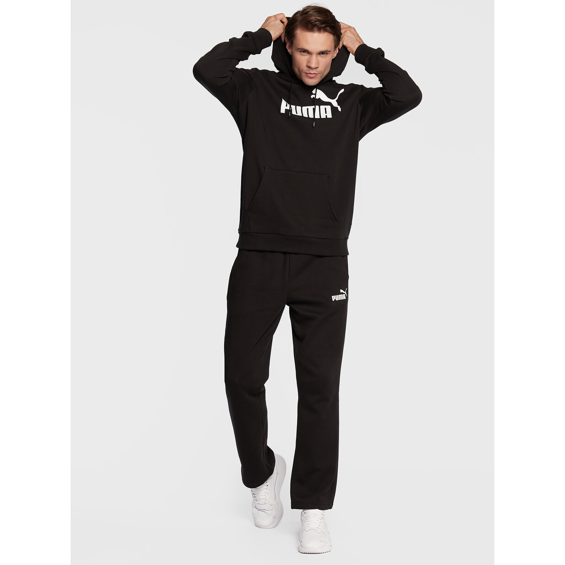 Puma Суитшърт Essentials Big Logo 586688 Черен Regular Fit - Pepit.bg