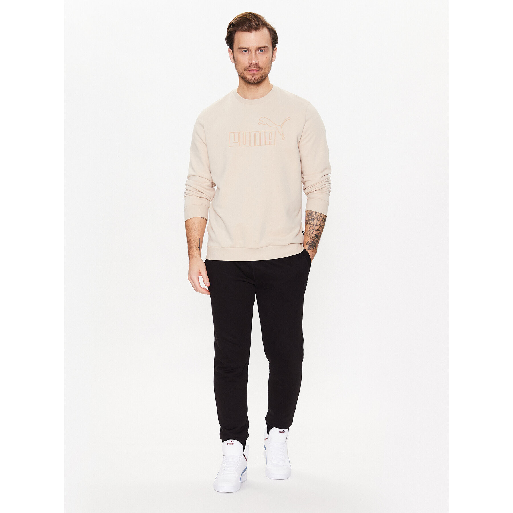 Puma Суитшърт Essentials Elevated 673386 Бежов Regular Fit - Pepit.bg