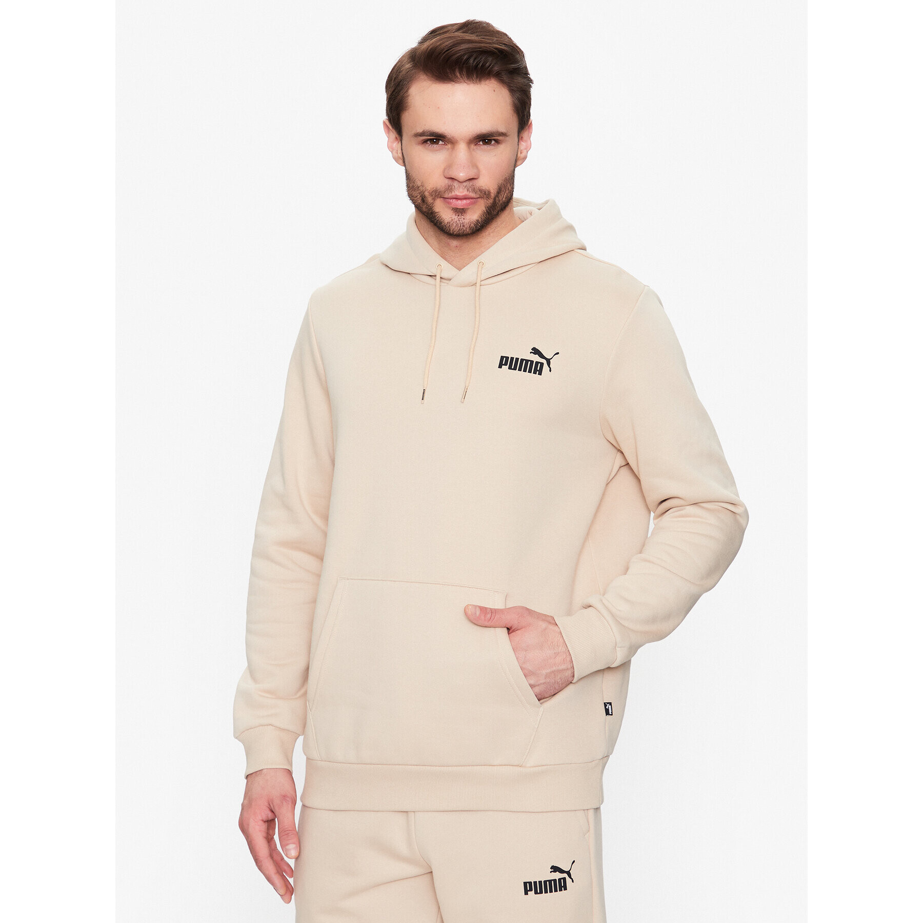 Puma Суитшърт Essentials Small Logo 586691 Бежов Regular Fit - Pepit.bg