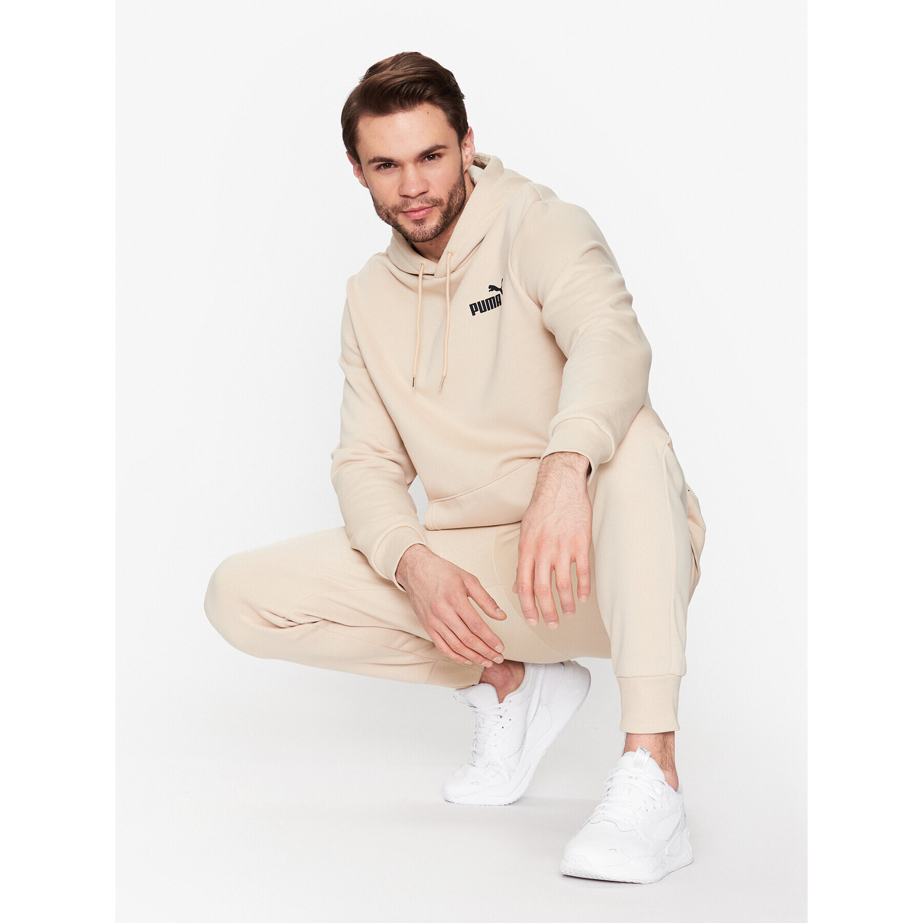 Puma Суитшърт Essentials Small Logo 586691 Бежов Regular Fit - Pepit.bg