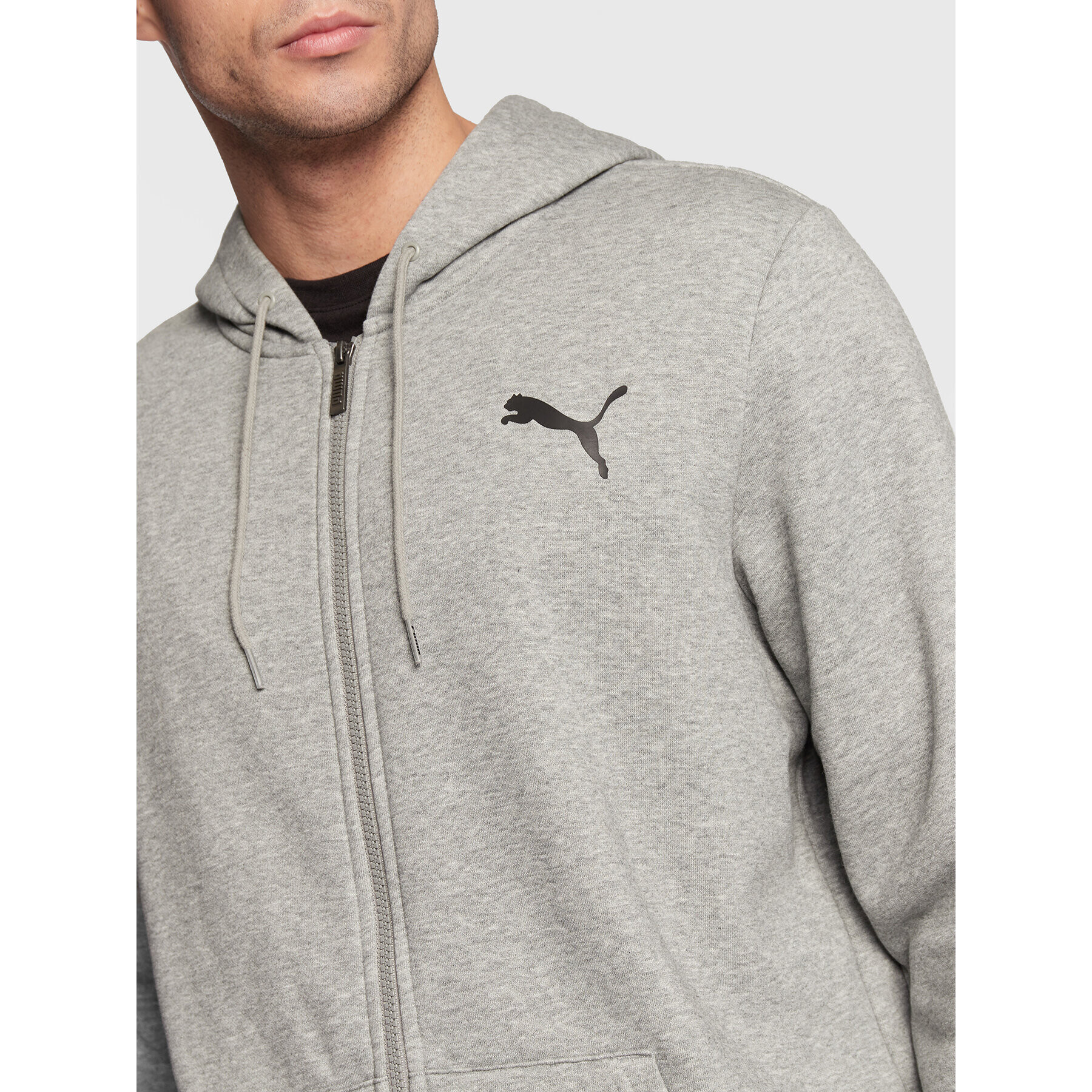 Puma Суитшърт Essentials Small Logo 586702 Сив Regular Fit - Pepit.bg