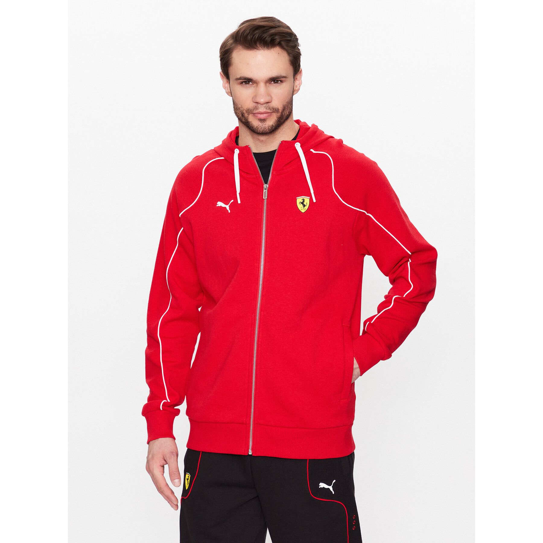 Puma Суитшърт Ferrari Race 538164 Червен Regular Fit - Pepit.bg