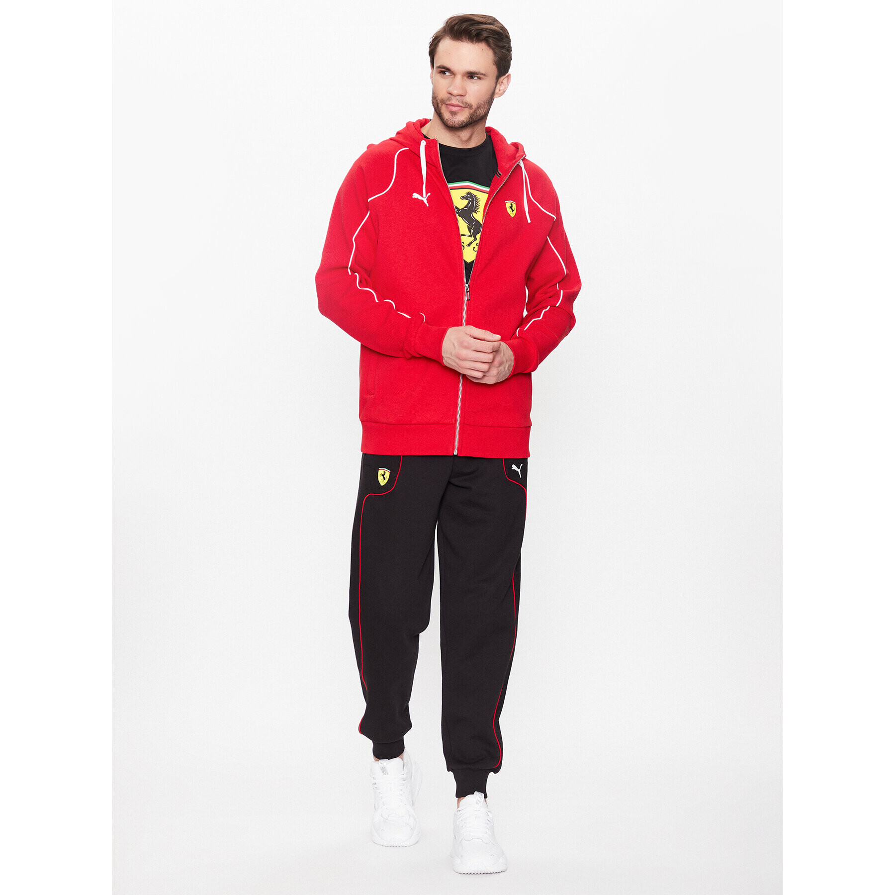 Puma Суитшърт Ferrari Race 538164 Червен Regular Fit - Pepit.bg