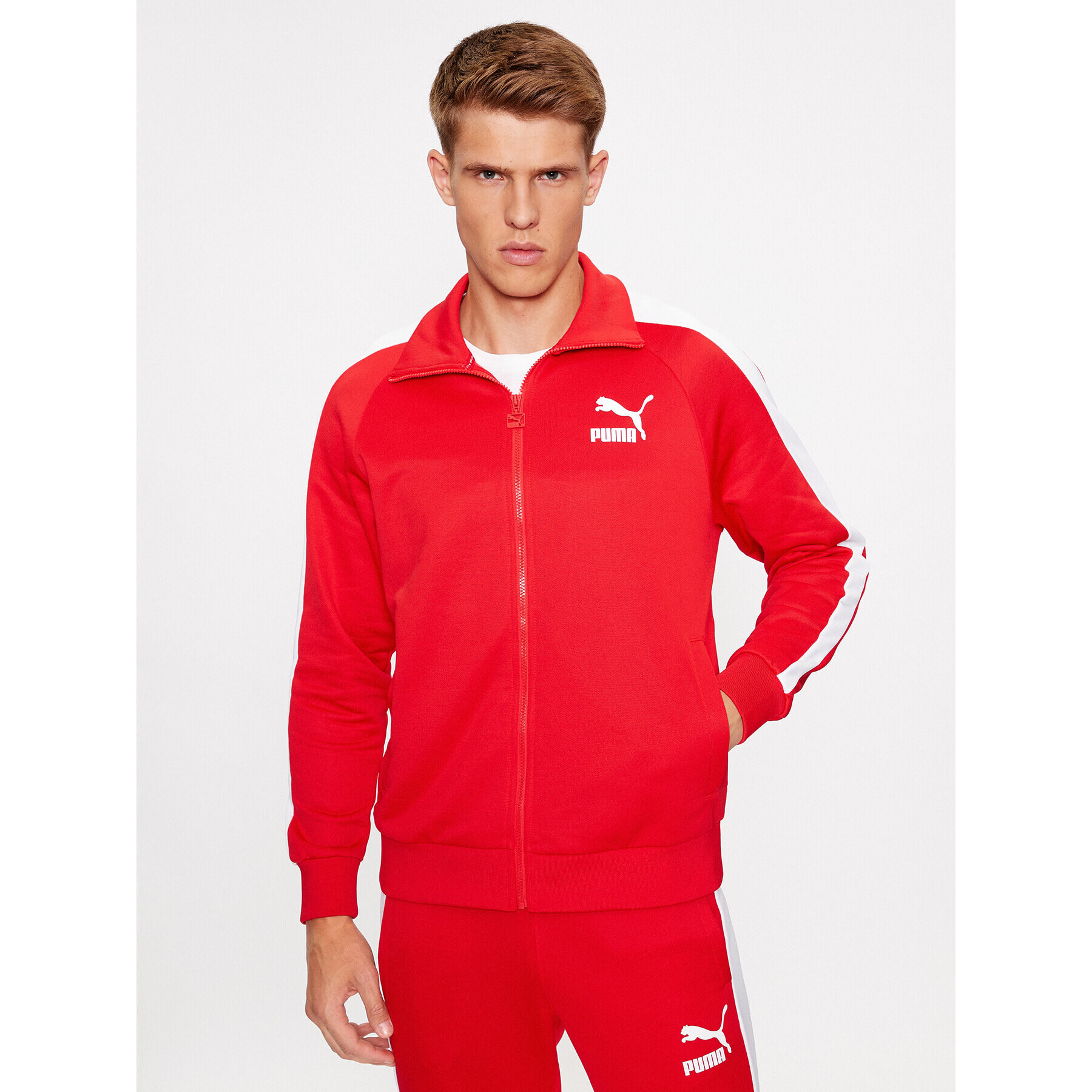 Puma Суитшърт Iconic T7 530094 Червен Regular Fit - Pepit.bg