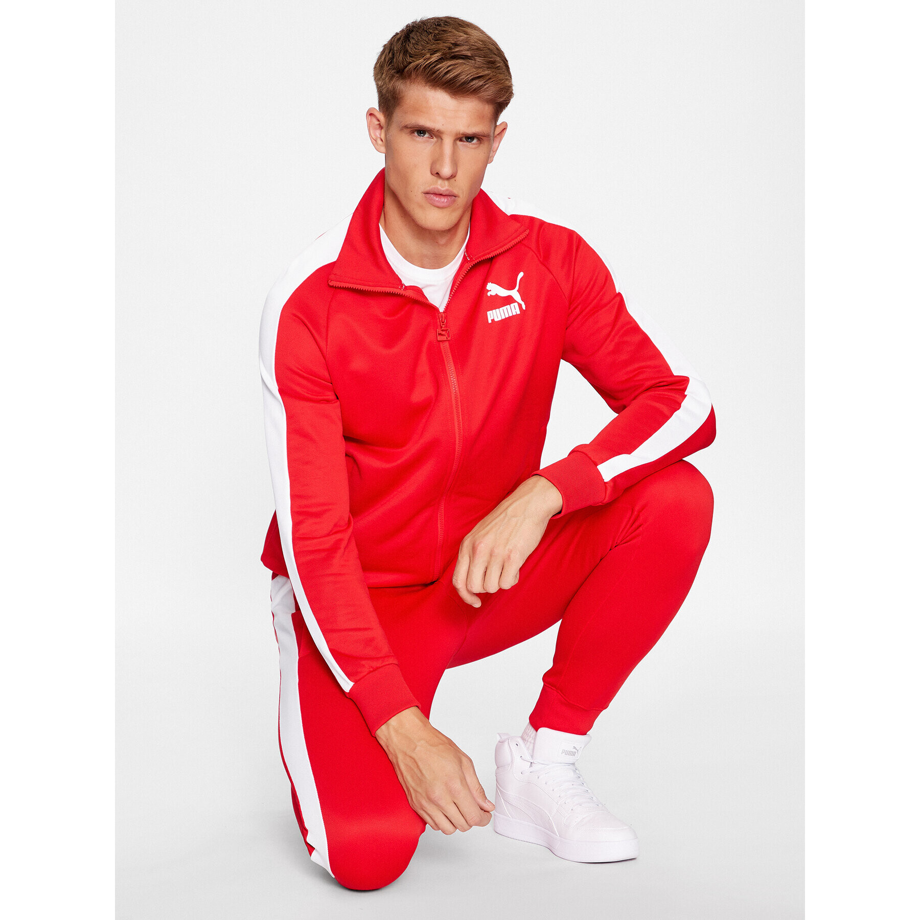 Puma Суитшърт Iconic T7 530094 Червен Regular Fit - Pepit.bg