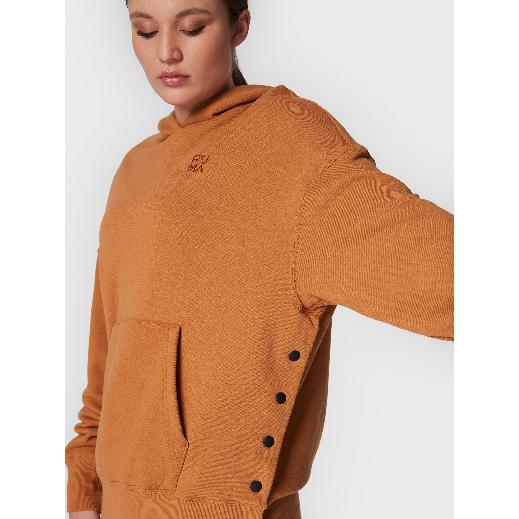 Puma Суитшърт Infuse 535643 Кафяв Oversize - Pepit.bg