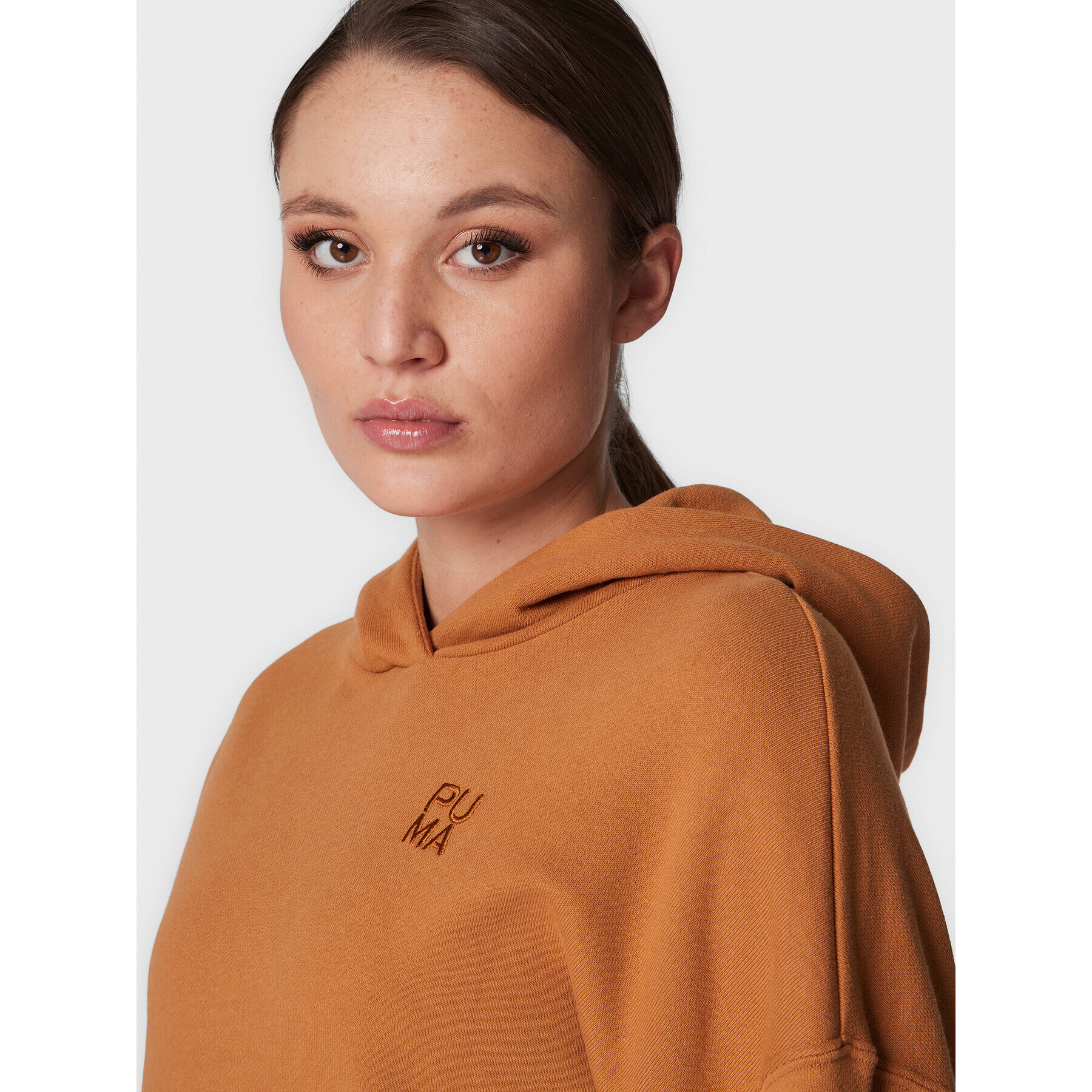 Puma Суитшърт Infuse 535643 Кафяв Oversize - Pepit.bg