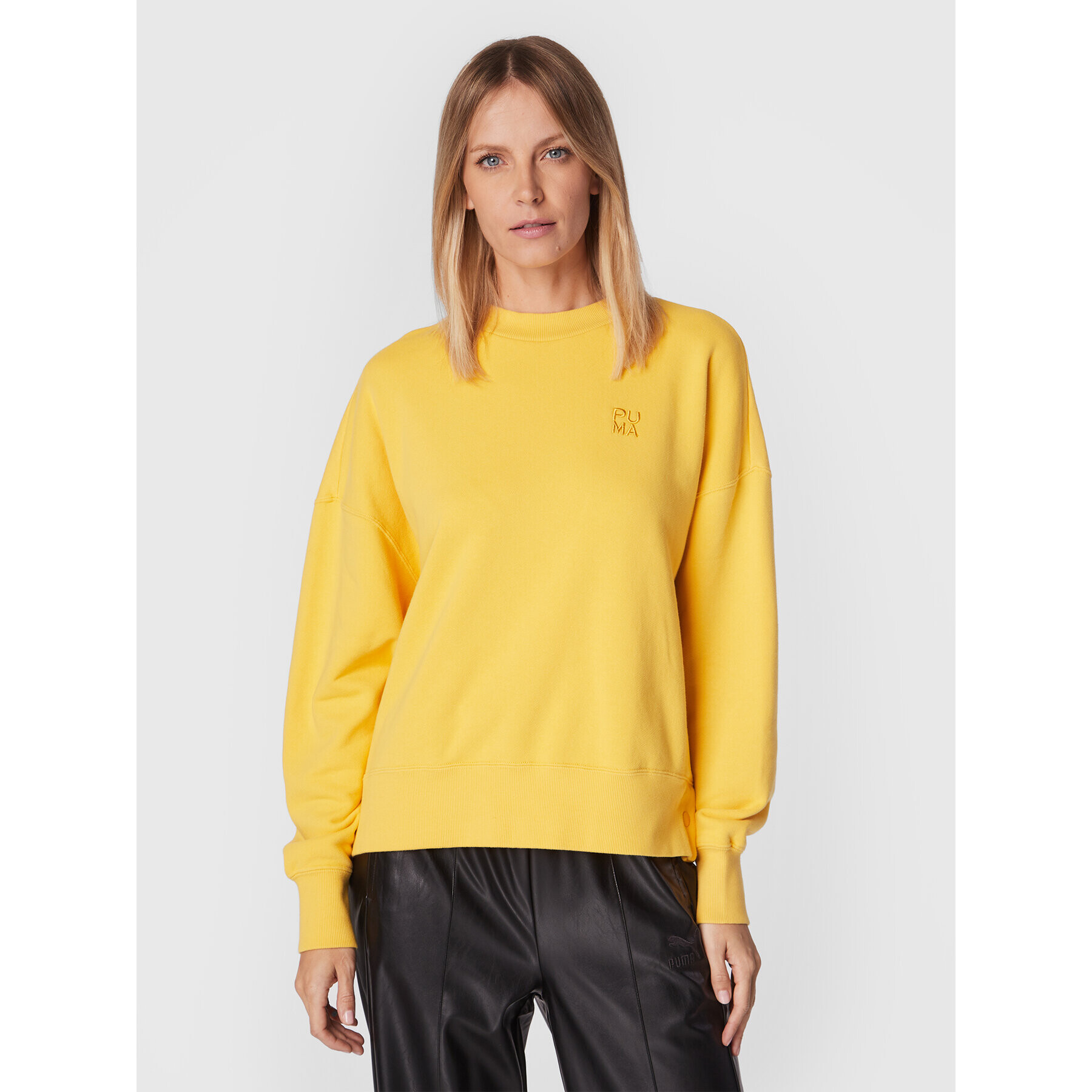 Puma Суитшърт Infuse 535647 Жълт Oversize - Pepit.bg