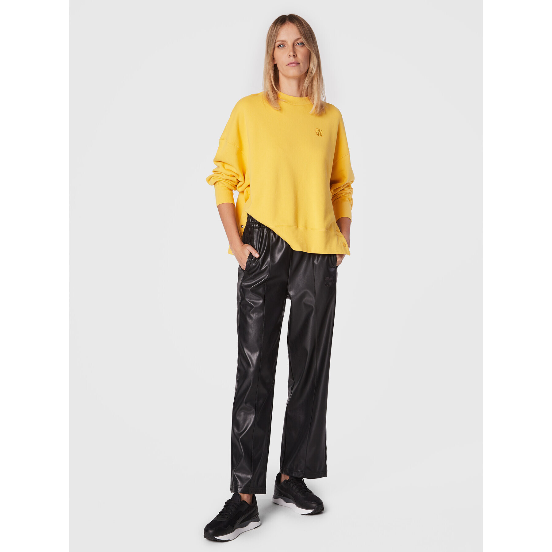 Puma Суитшърт Infuse 535647 Жълт Oversize - Pepit.bg