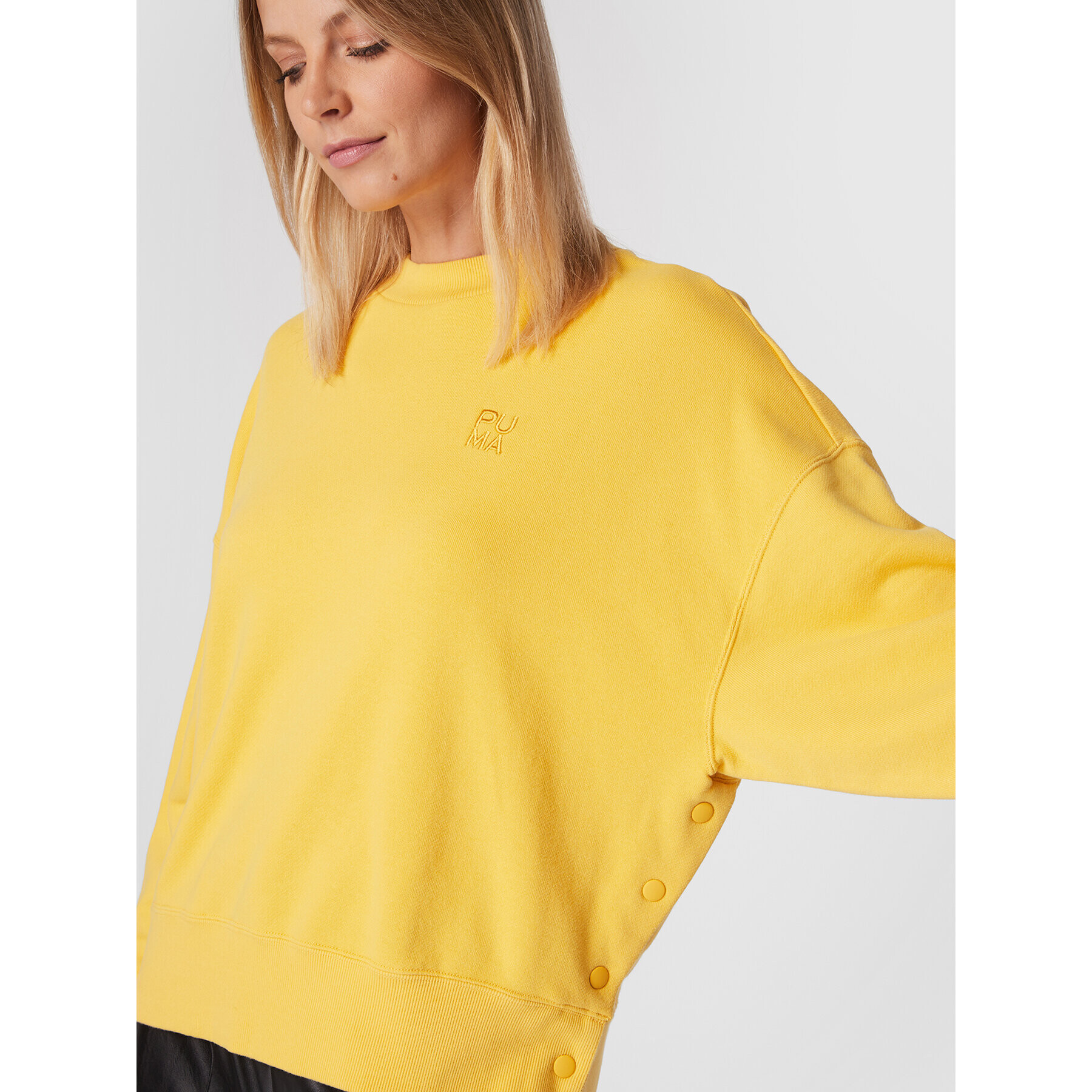 Puma Суитшърт Infuse 535647 Жълт Oversize - Pepit.bg