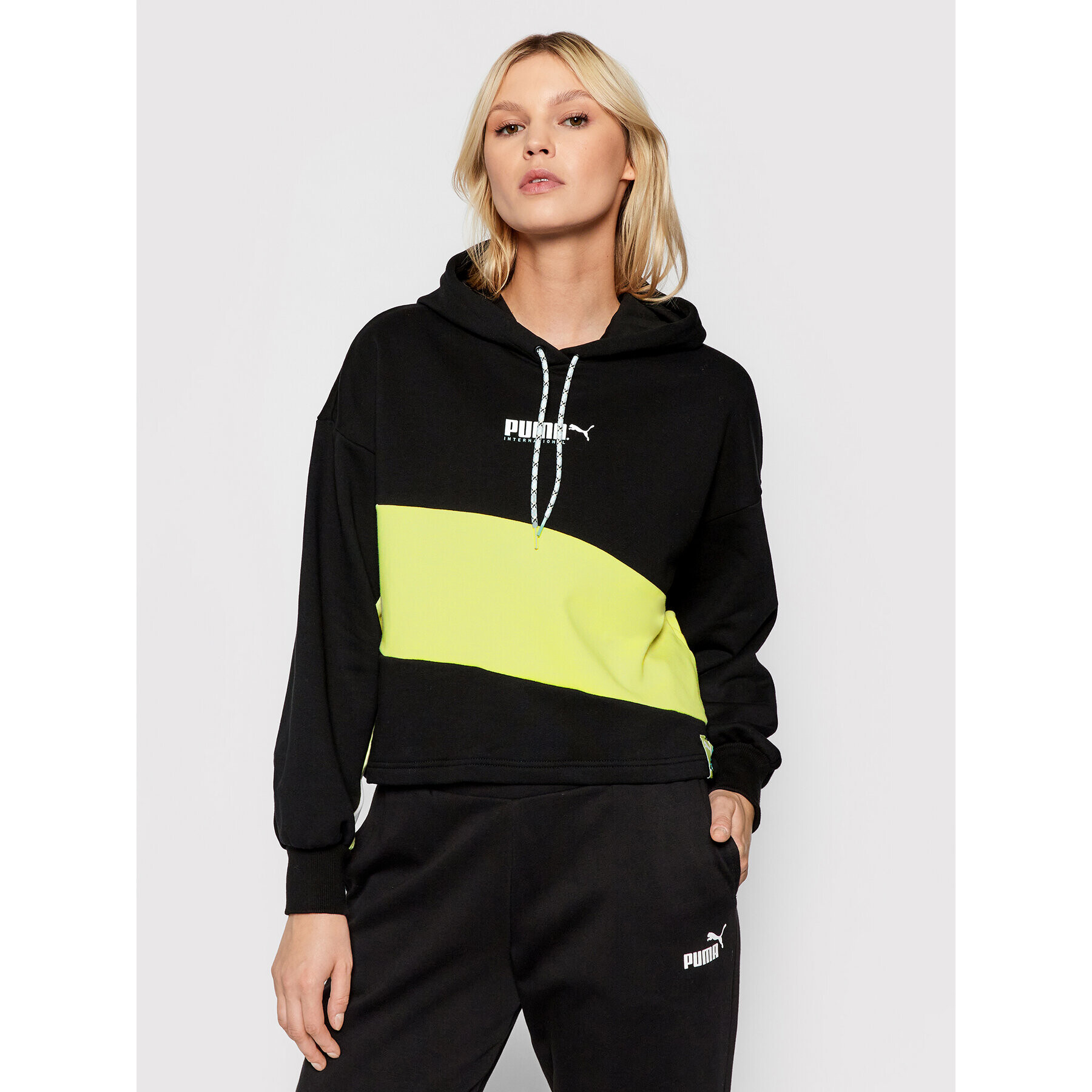 Puma Суитшърт Intl 531649 Черен Relaxed Fit - Pepit.bg