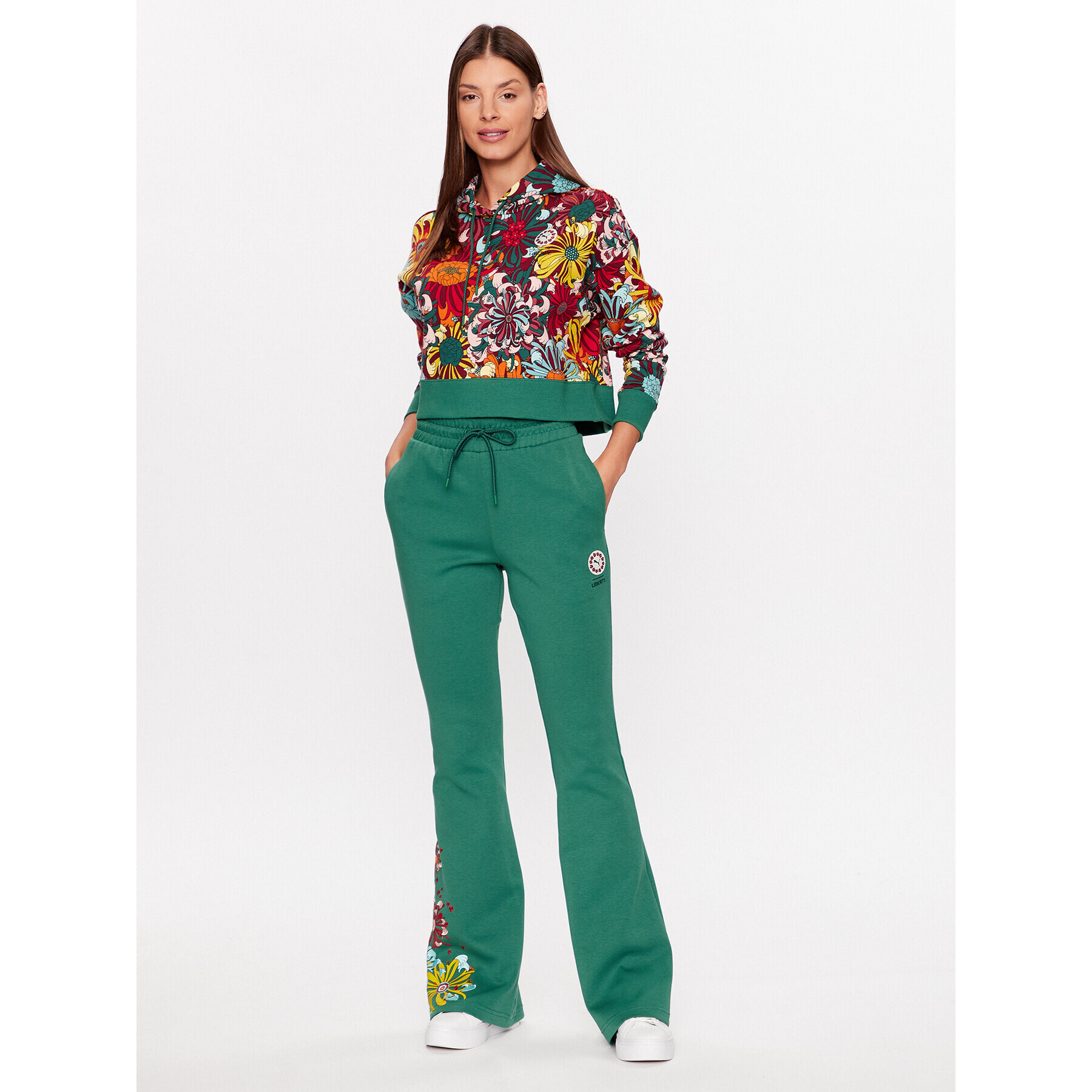 Puma Суитшърт LIBERTY 539830 Зелен Relaxed Fit - Pepit.bg