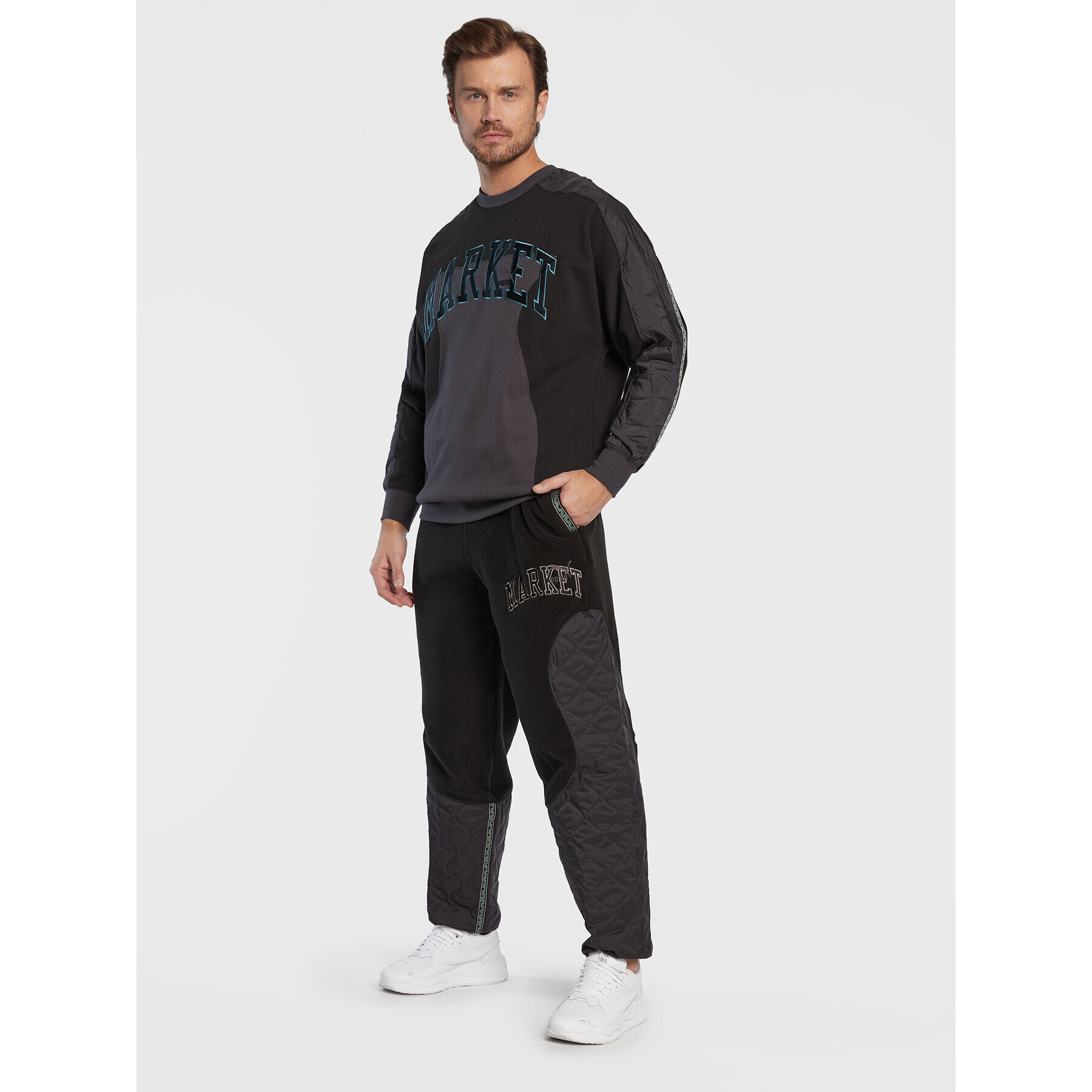 Puma Суитшърт MARKET 536086 Черен Relaxed Fit - Pepit.bg