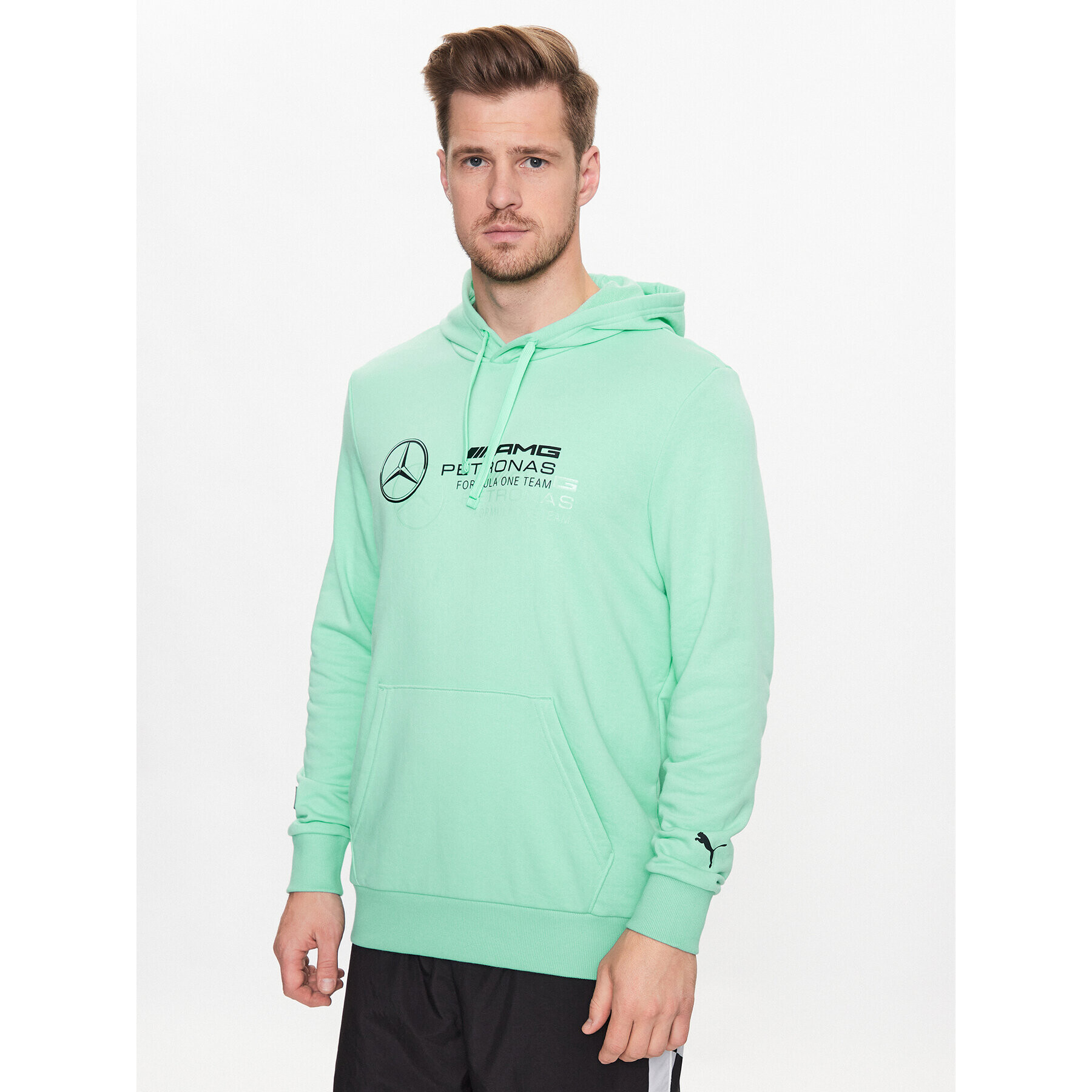 Puma Суитшърт Mercedes-Amg Petronas 538475 Зелен Regular Fit - Pepit.bg