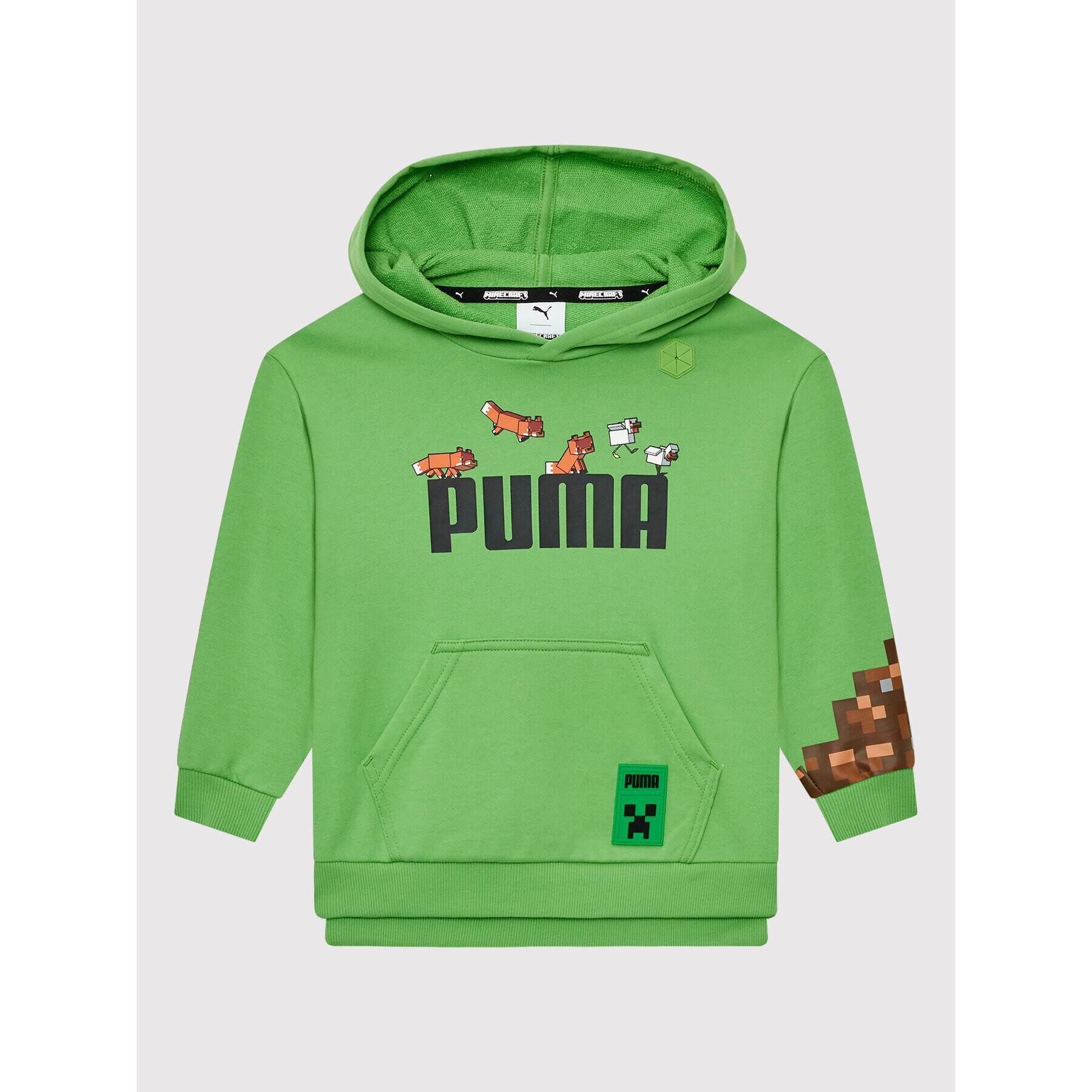 Puma Суитшърт MINECRAFT 533436 Зелен Relaxed Fit - Pepit.bg