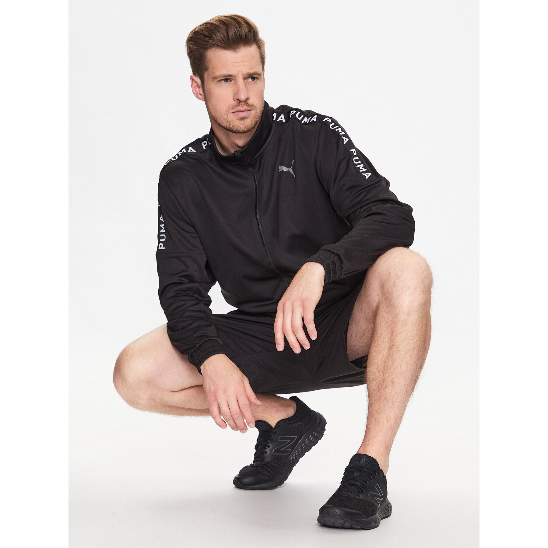 Puma Суитшърт от техническо трико Ligh Pwrfleece 523375 Черен Regular Fit - Pepit.bg