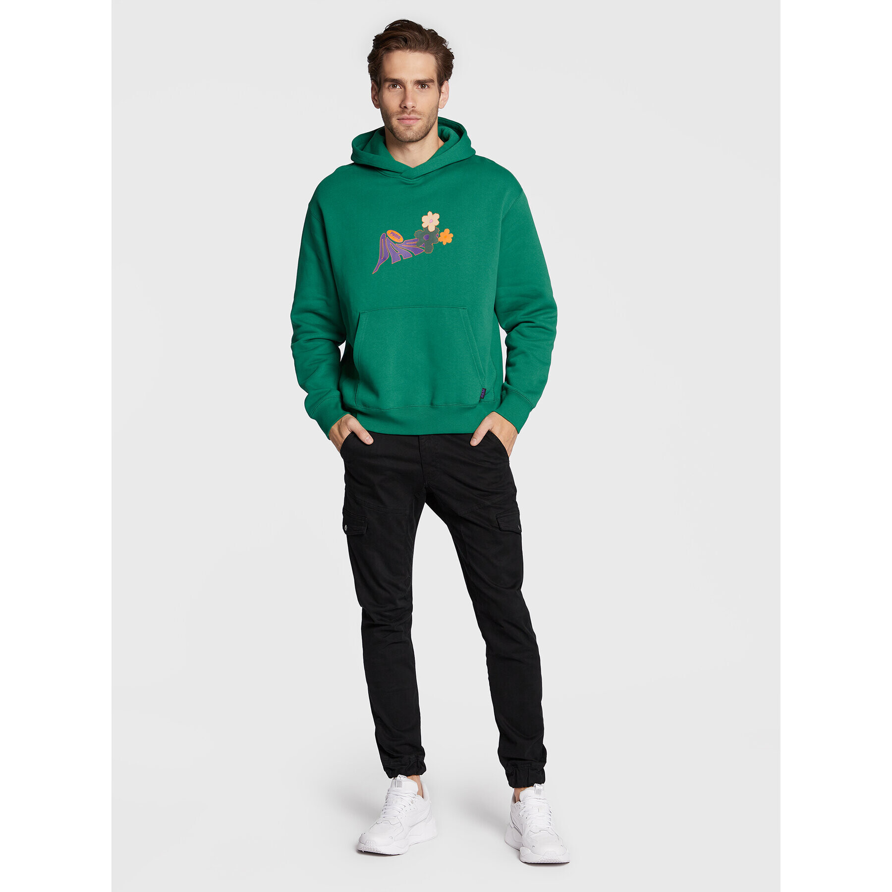 Puma Суитшърт P.A.M. 536005 Зелен Relaxed Fit - Pepit.bg