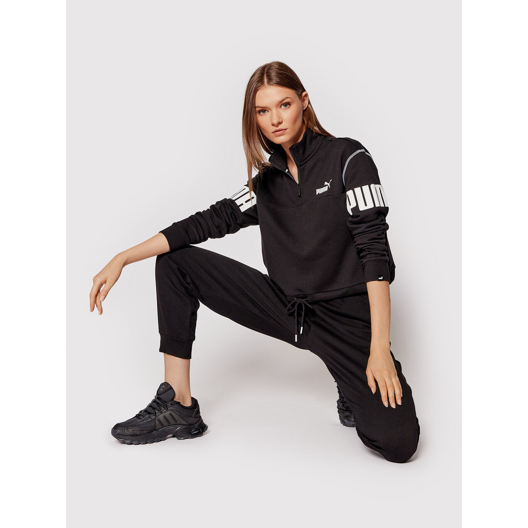 Puma Суитшърт Power 855941 Черен Relaxed Fit - Pepit.bg