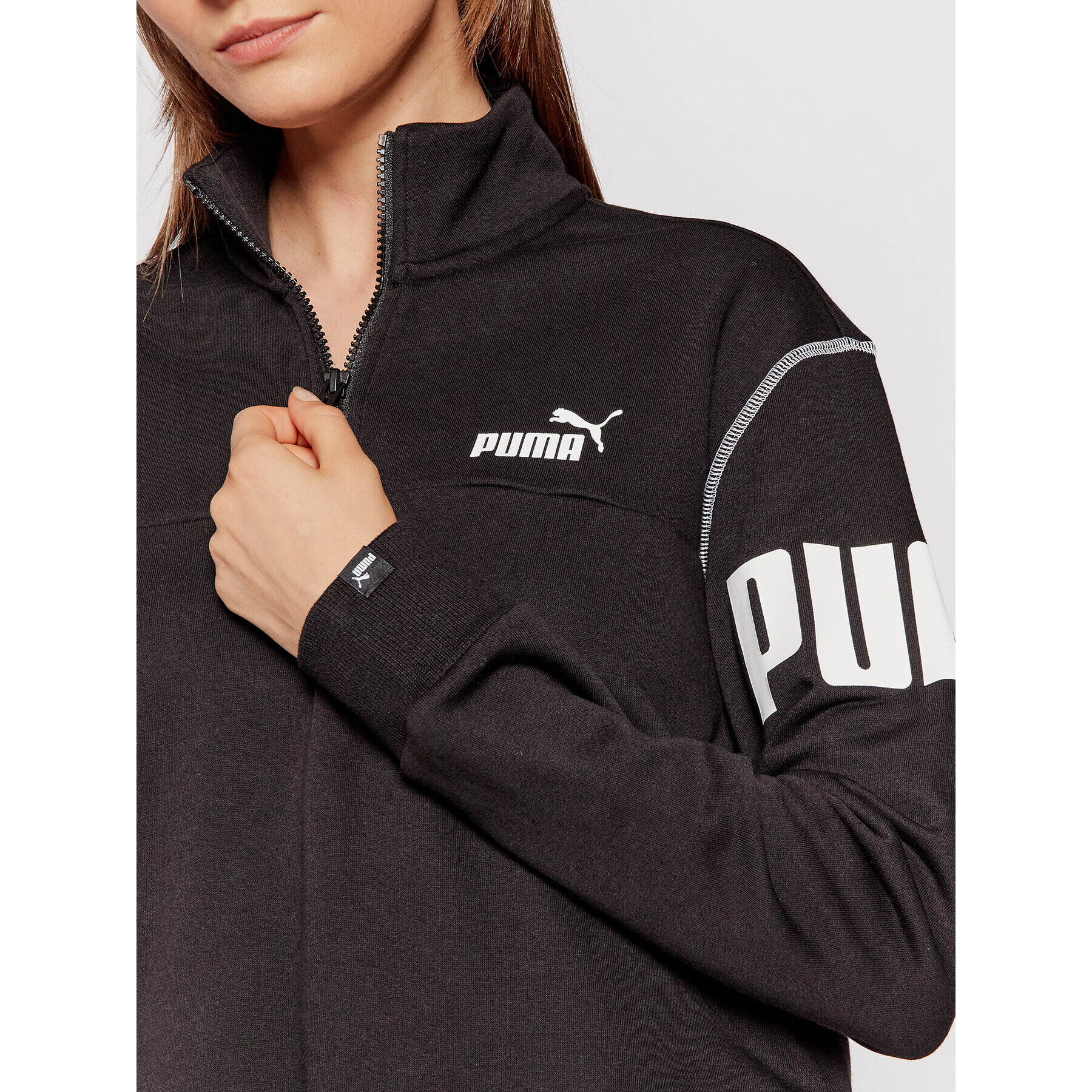 Puma Суитшърт Power 855941 Черен Relaxed Fit - Pepit.bg