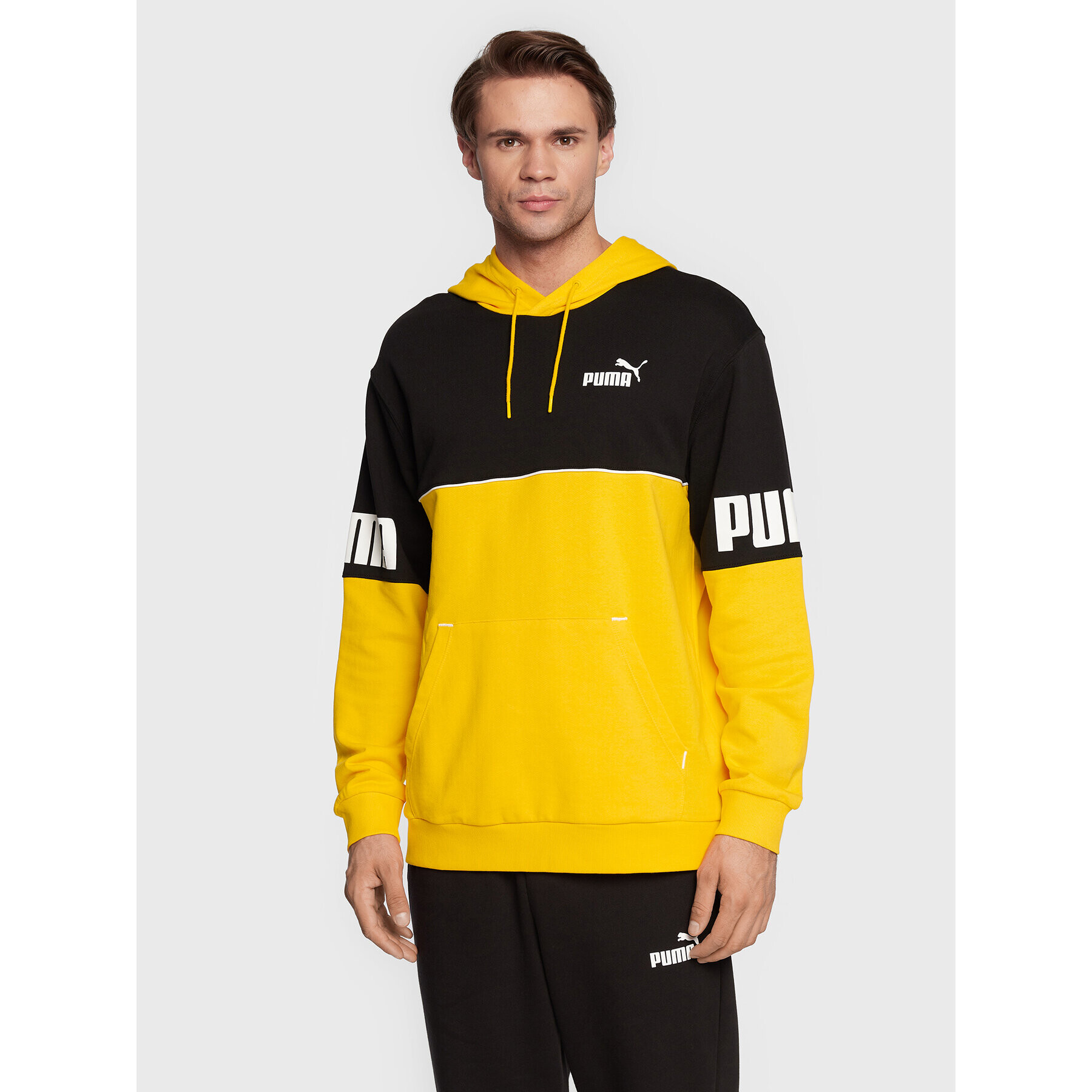 Puma Суитшърт Power Colorblock 849812 Жълт Regular Fit - Pepit.bg