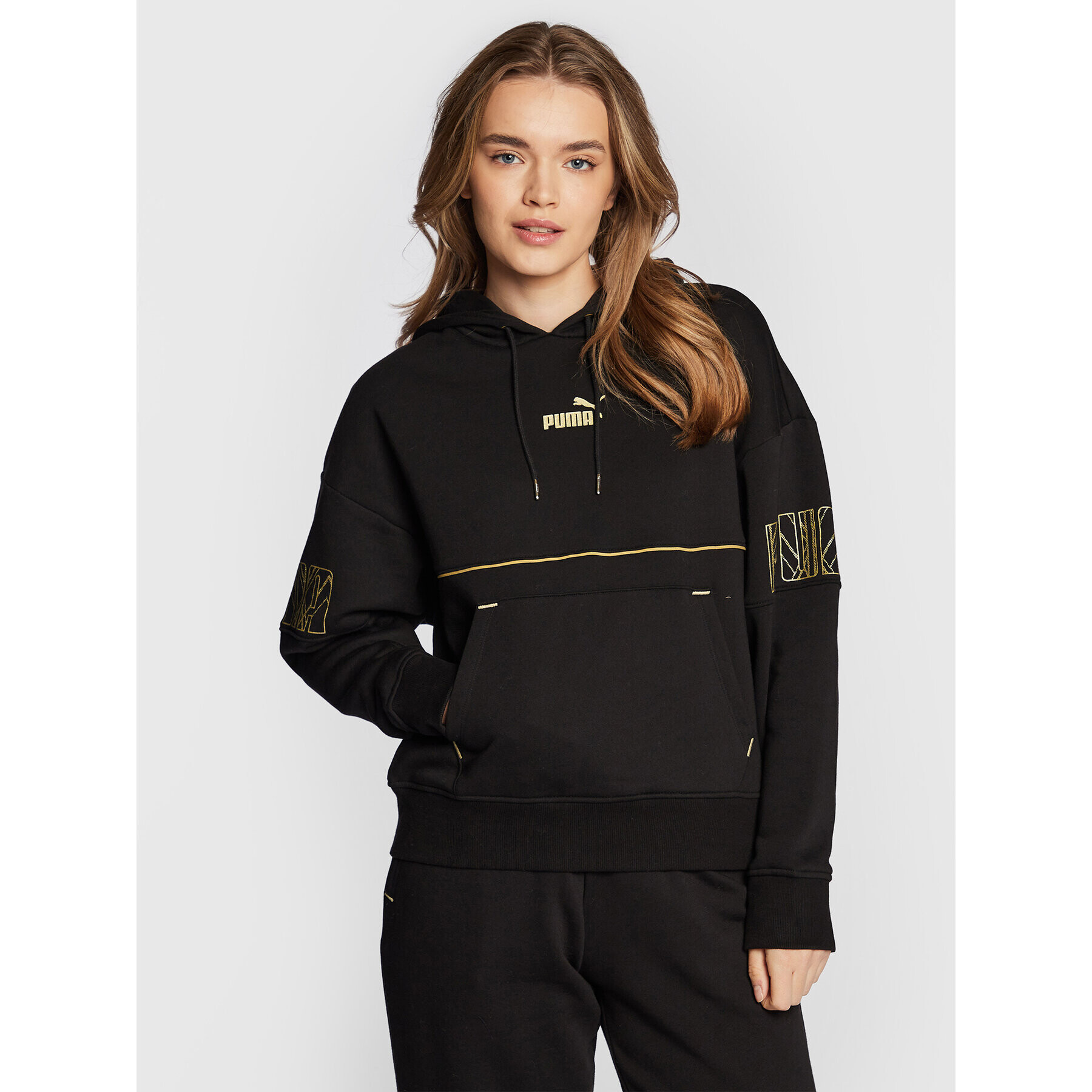 Puma Суитшърт Power Deco Glam 671756 Черен Regular Fit - Pepit.bg