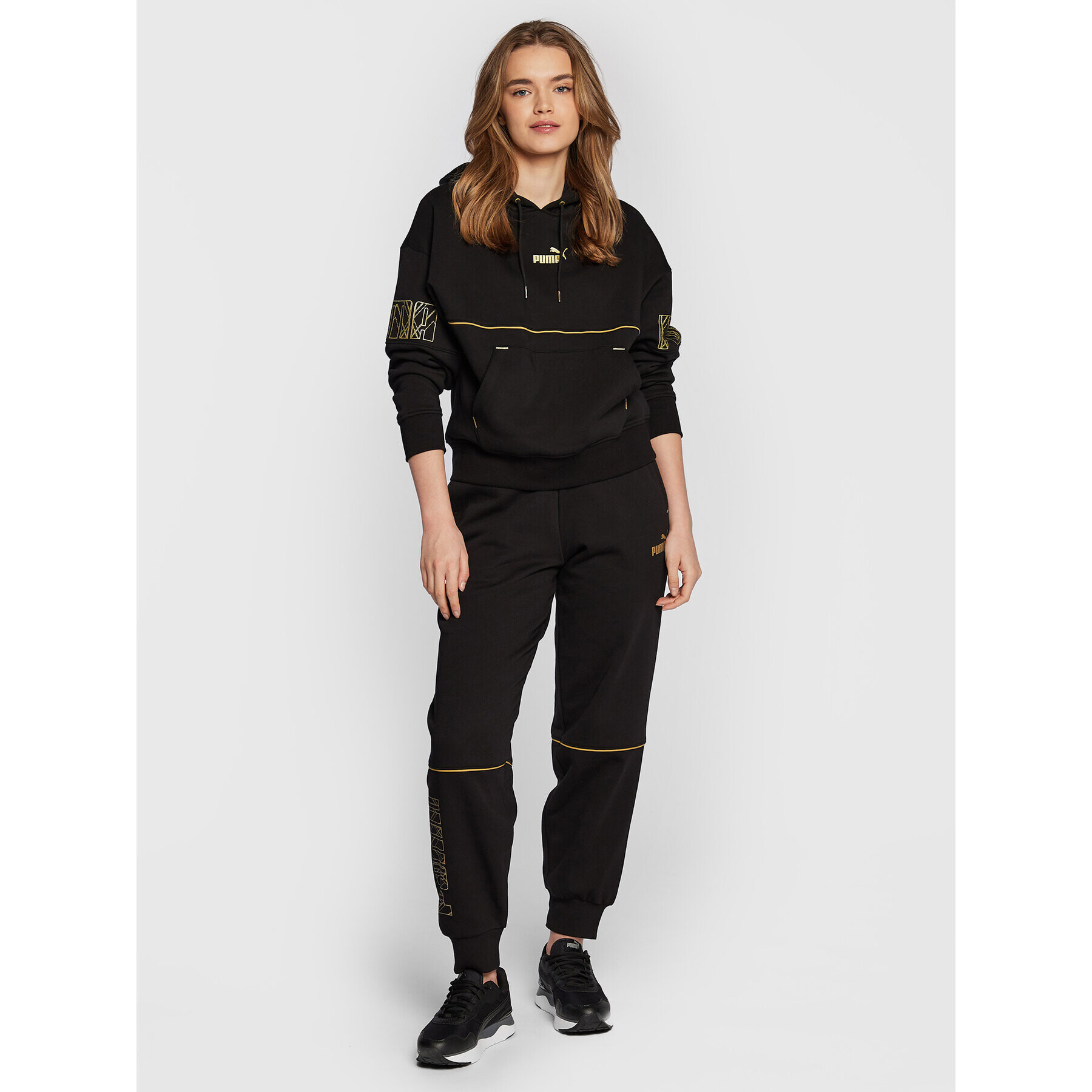 Puma Суитшърт Power Deco Glam 671756 Черен Regular Fit - Pepit.bg