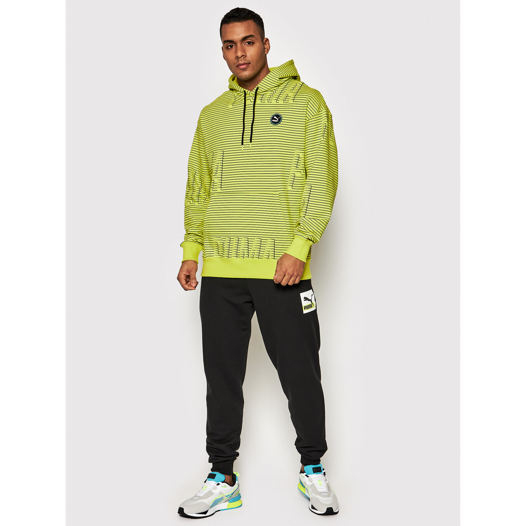 Puma Суитшърт Printed 533628 Жълт Regular Fit - Pepit.bg