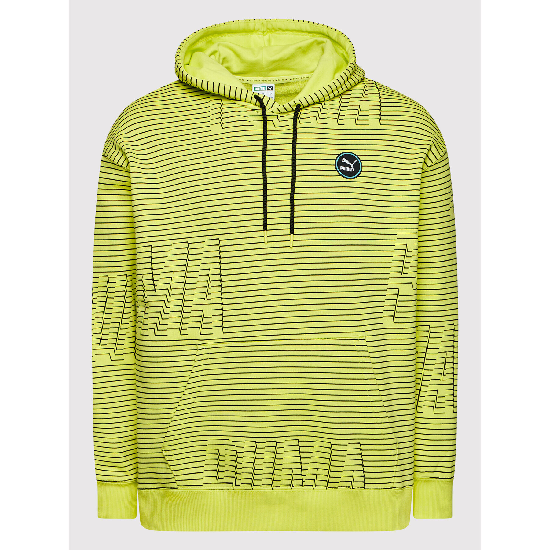 Puma Суитшърт Printed 533628 Жълт Regular Fit - Pepit.bg