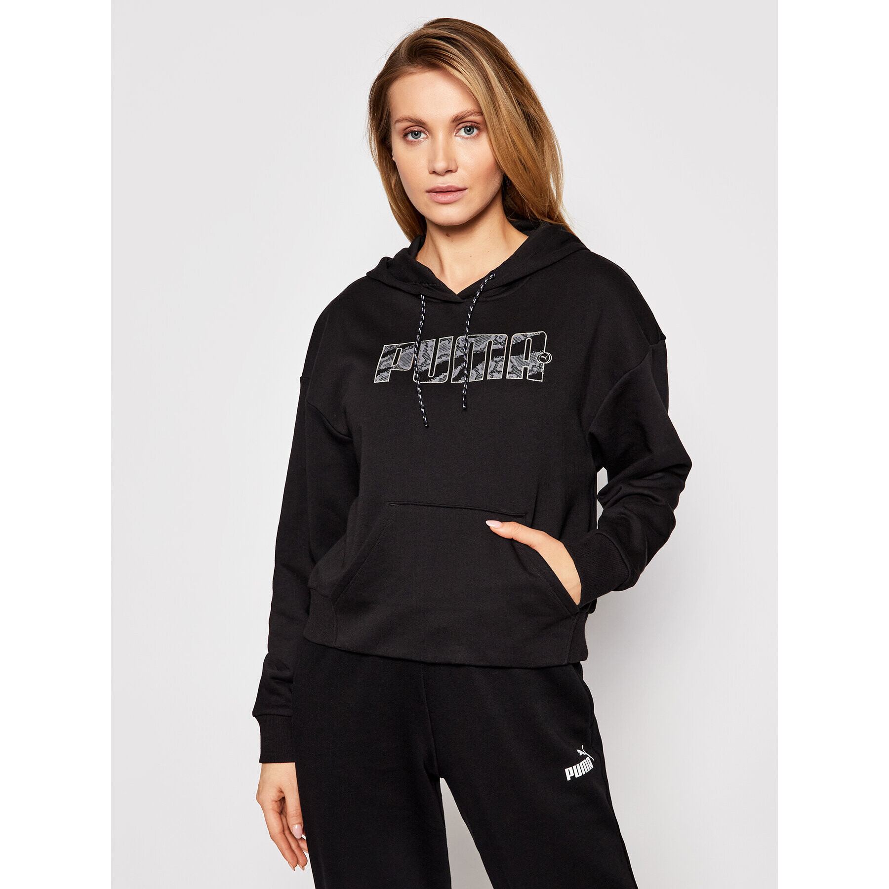 Puma Суитшърт Rebel 585799 Черен Relaxed Fit - Pepit.bg