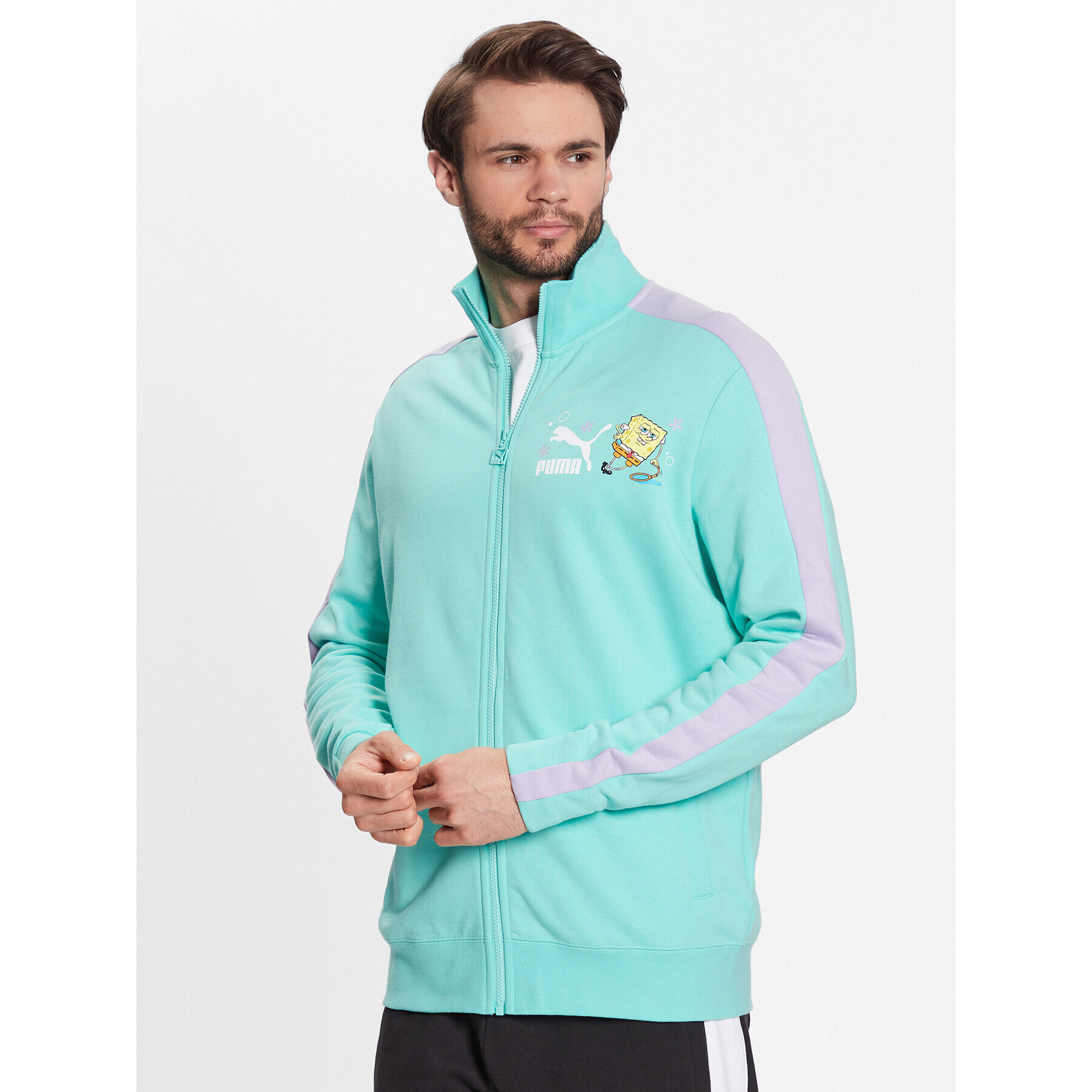 Puma Суитшърт SPONGEBOB 538961 Зелен Regular Fit - Pepit.bg