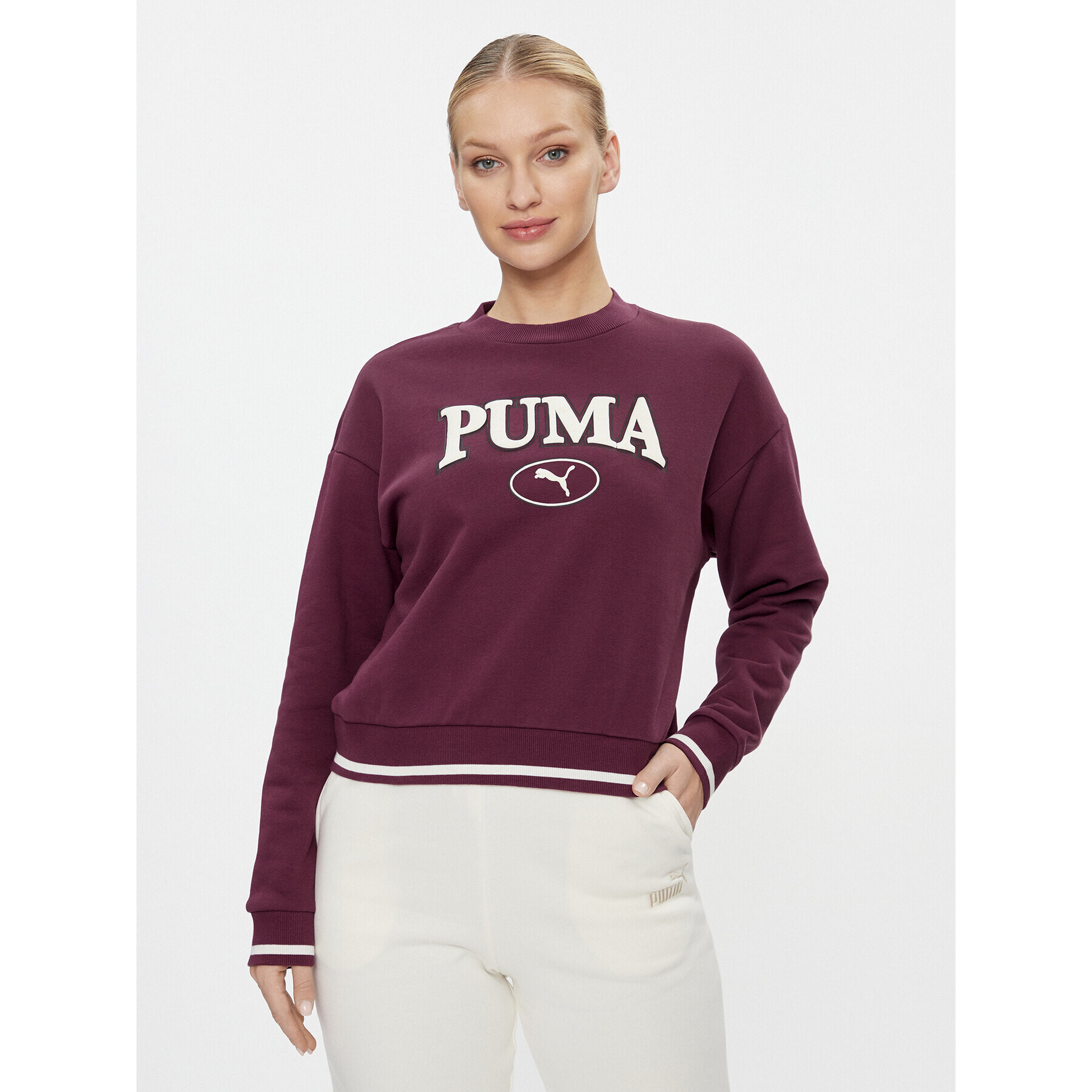 Puma Суитшърт Squad 621488 Бордо Regular Fit - Pepit.bg