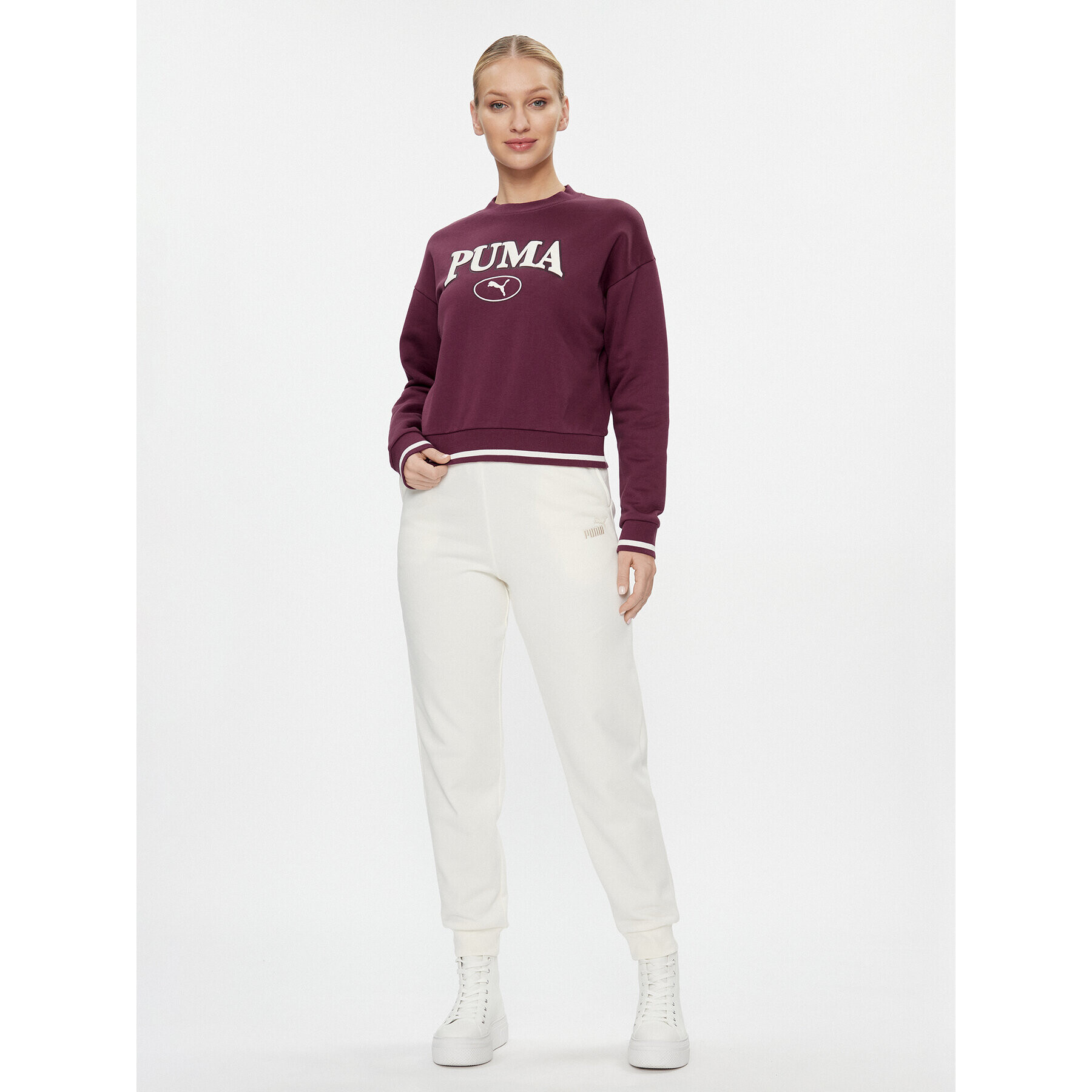 Puma Суитшърт Squad 621488 Бордо Regular Fit - Pepit.bg