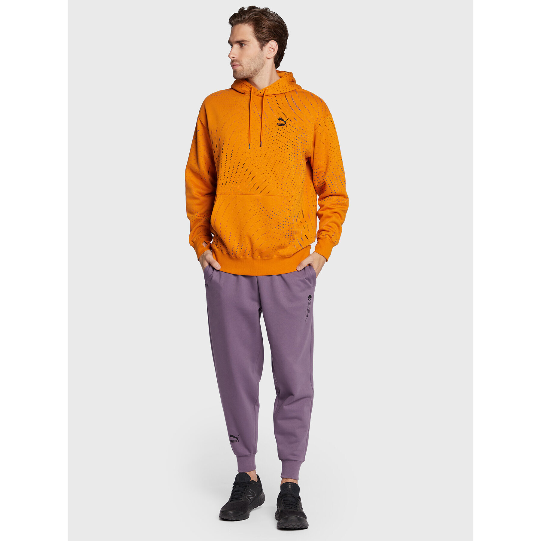 Puma Суитшърт SWxP 535666 Оранжев Relaxed Fit - Pepit.bg