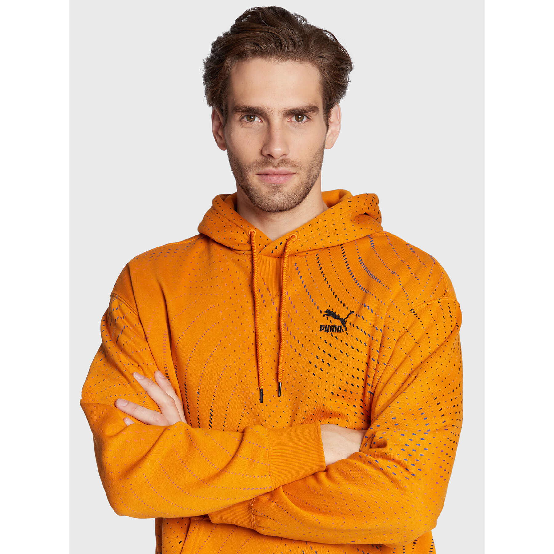 Puma Суитшърт SWxP 535666 Оранжев Relaxed Fit - Pepit.bg