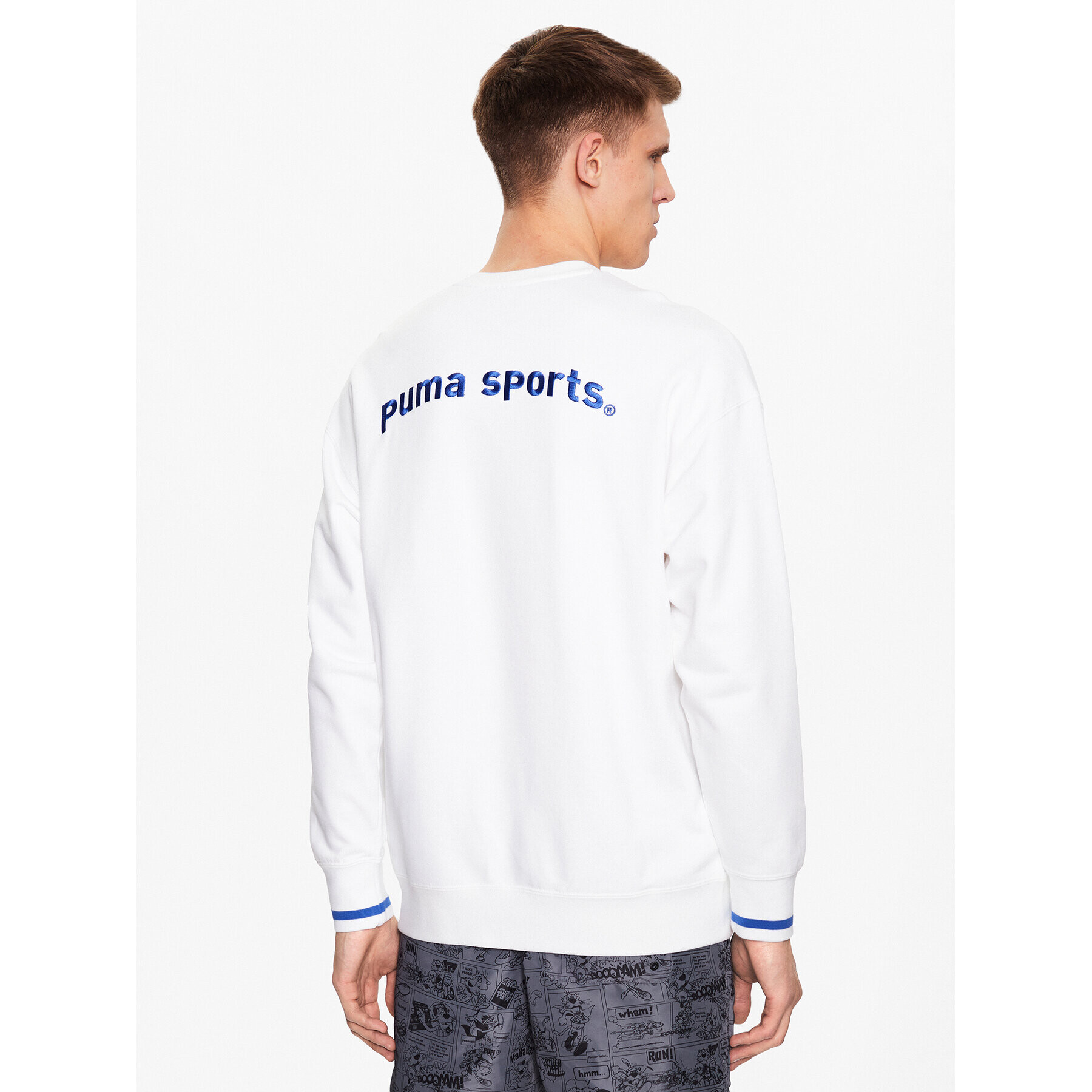 Puma Суитшърт Team 539696 Бял Regular Fit - Pepit.bg