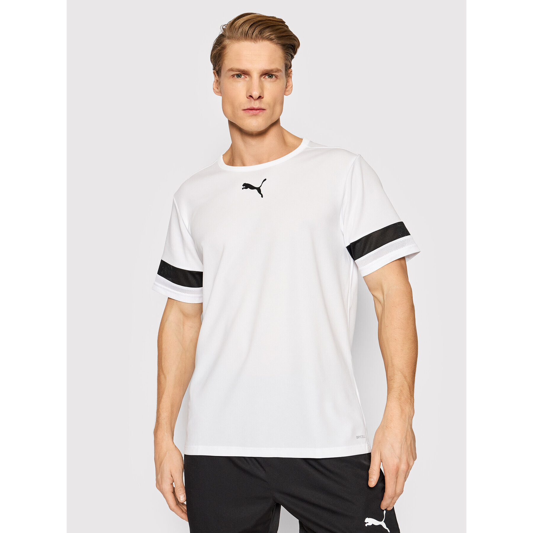 Puma Тениска от техническо трико Teamrise 704932 Бял Regular Fit - Pepit.bg