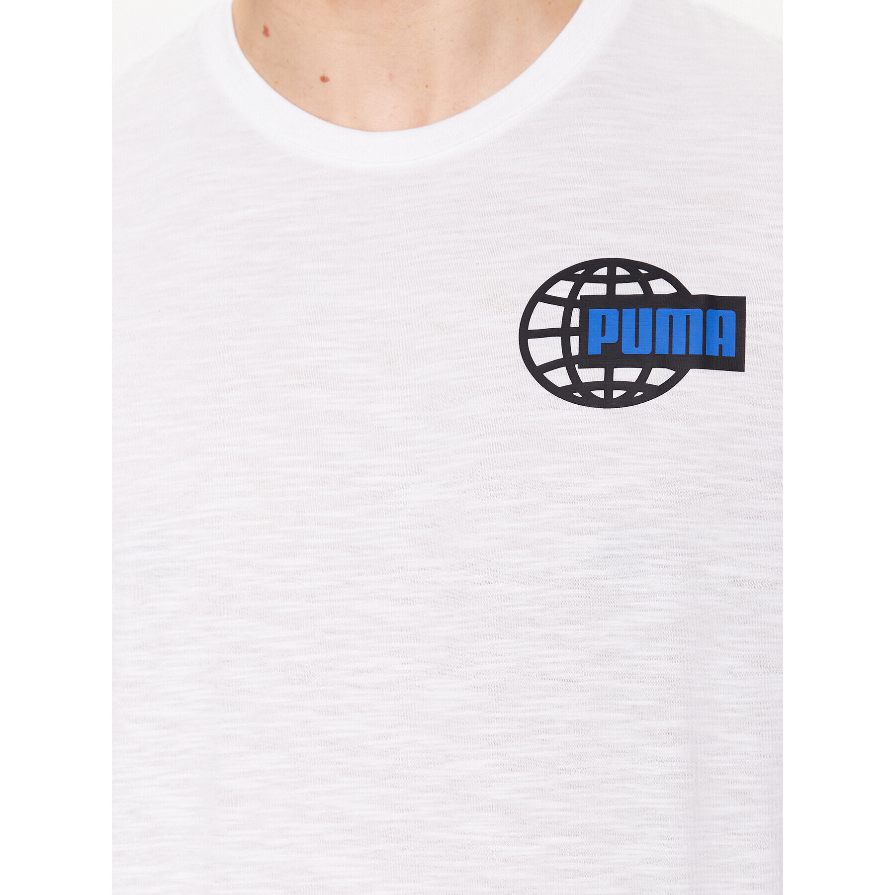 Puma Тениска от техническо трико Graphic 523237 Бял Regular Fit - Pepit.bg