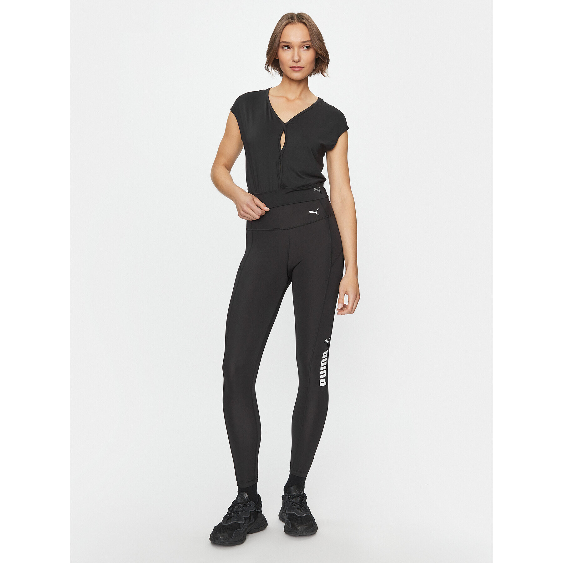 Puma Тениска от техническо трико Studio Yogini 523953 Черен Tight Fit - Pepit.bg