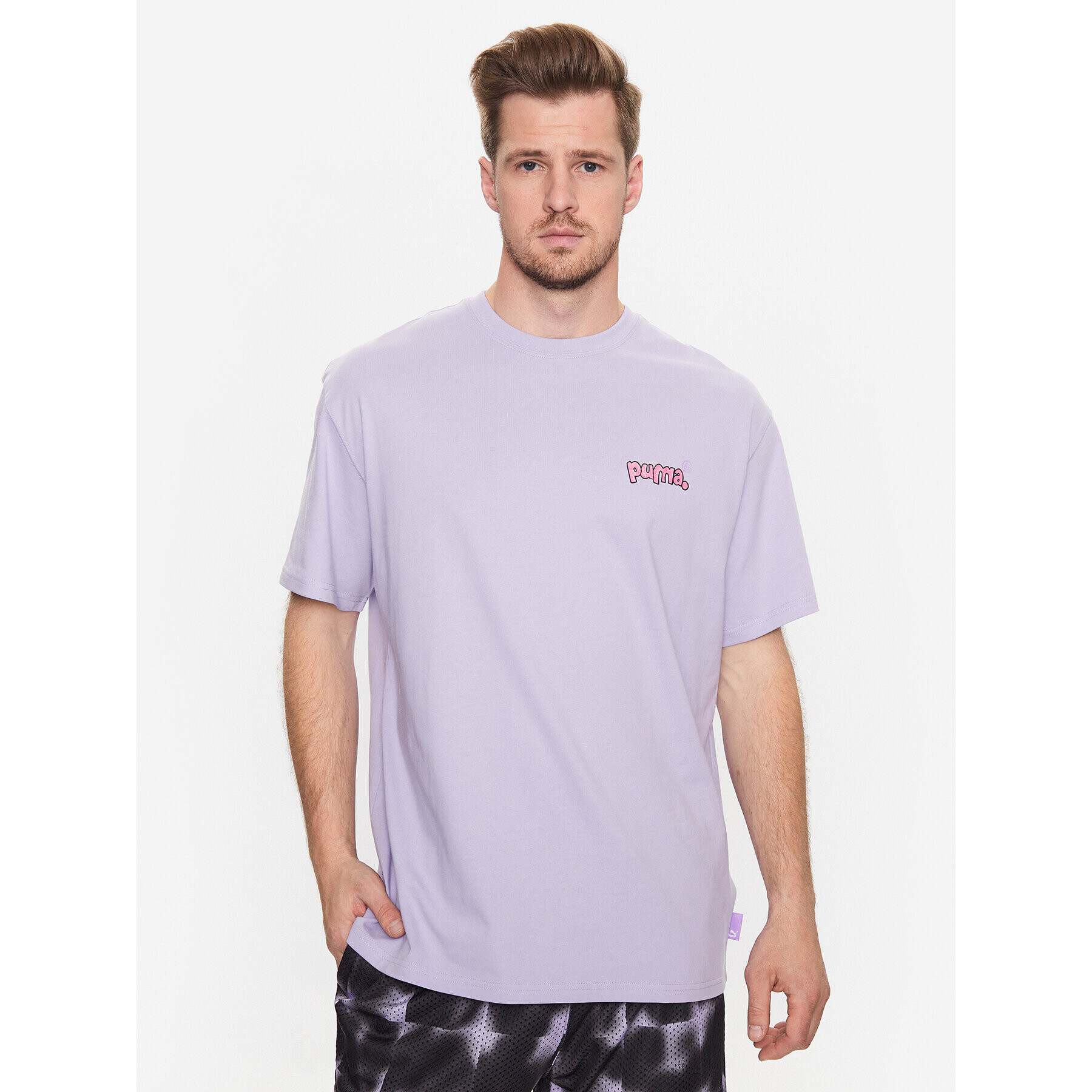 Puma Тишърт 8ENJAMIN 539821 Виолетов Relaxed Fit - Pepit.bg