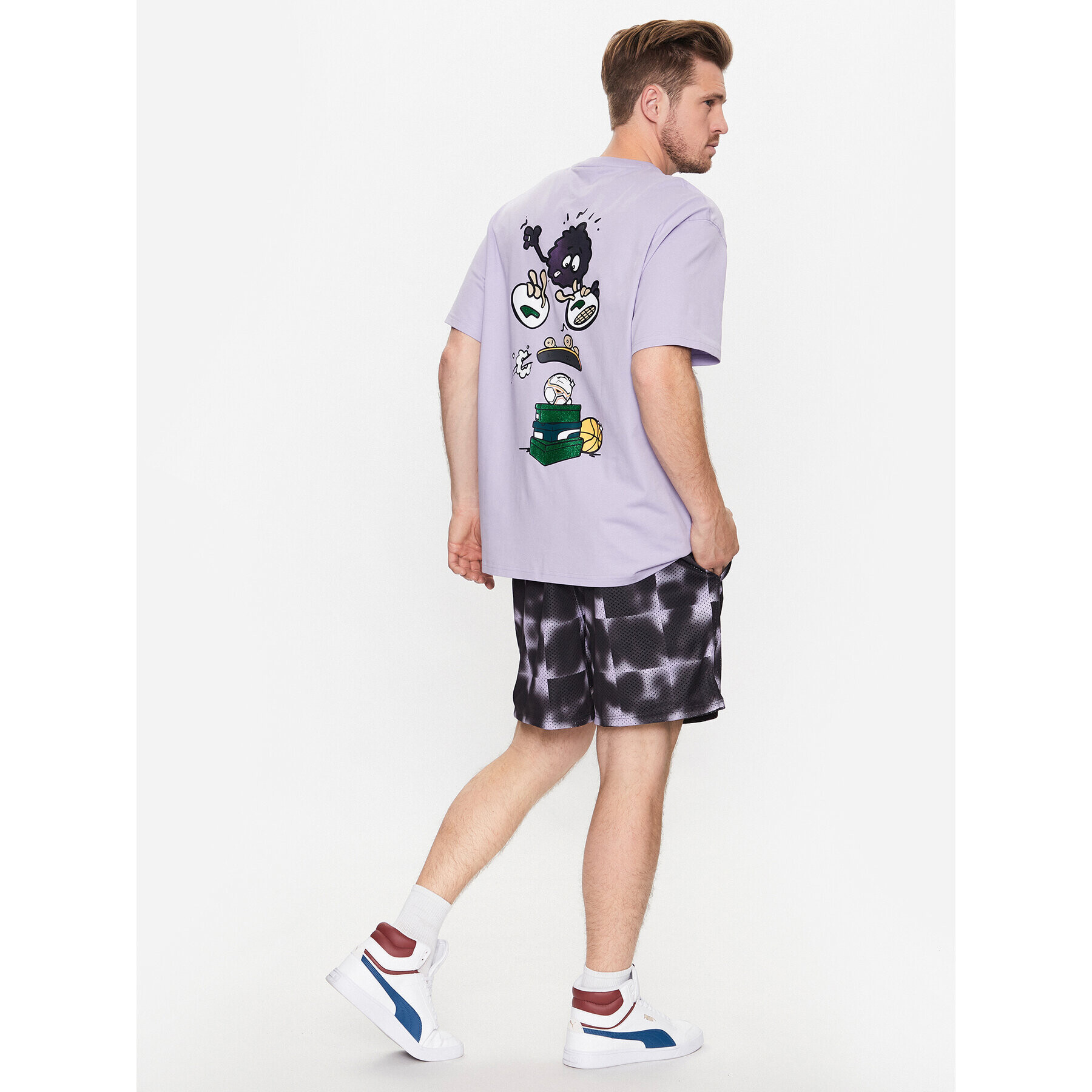 Puma Тишърт 8ENJAMIN 539821 Виолетов Relaxed Fit - Pepit.bg