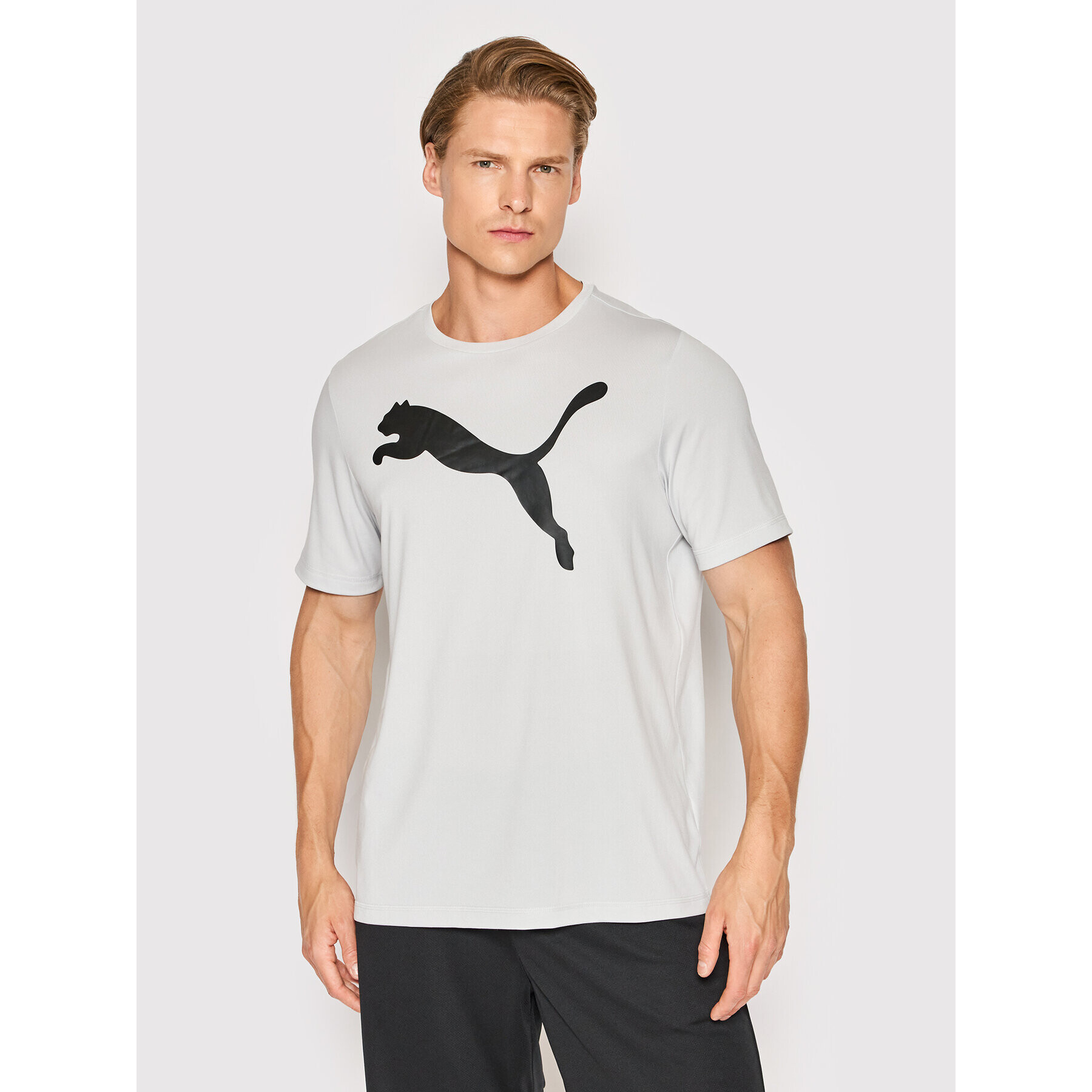 Puma Тишърт Active Big Logo 586724 Сив Regular Fit - Pepit.bg