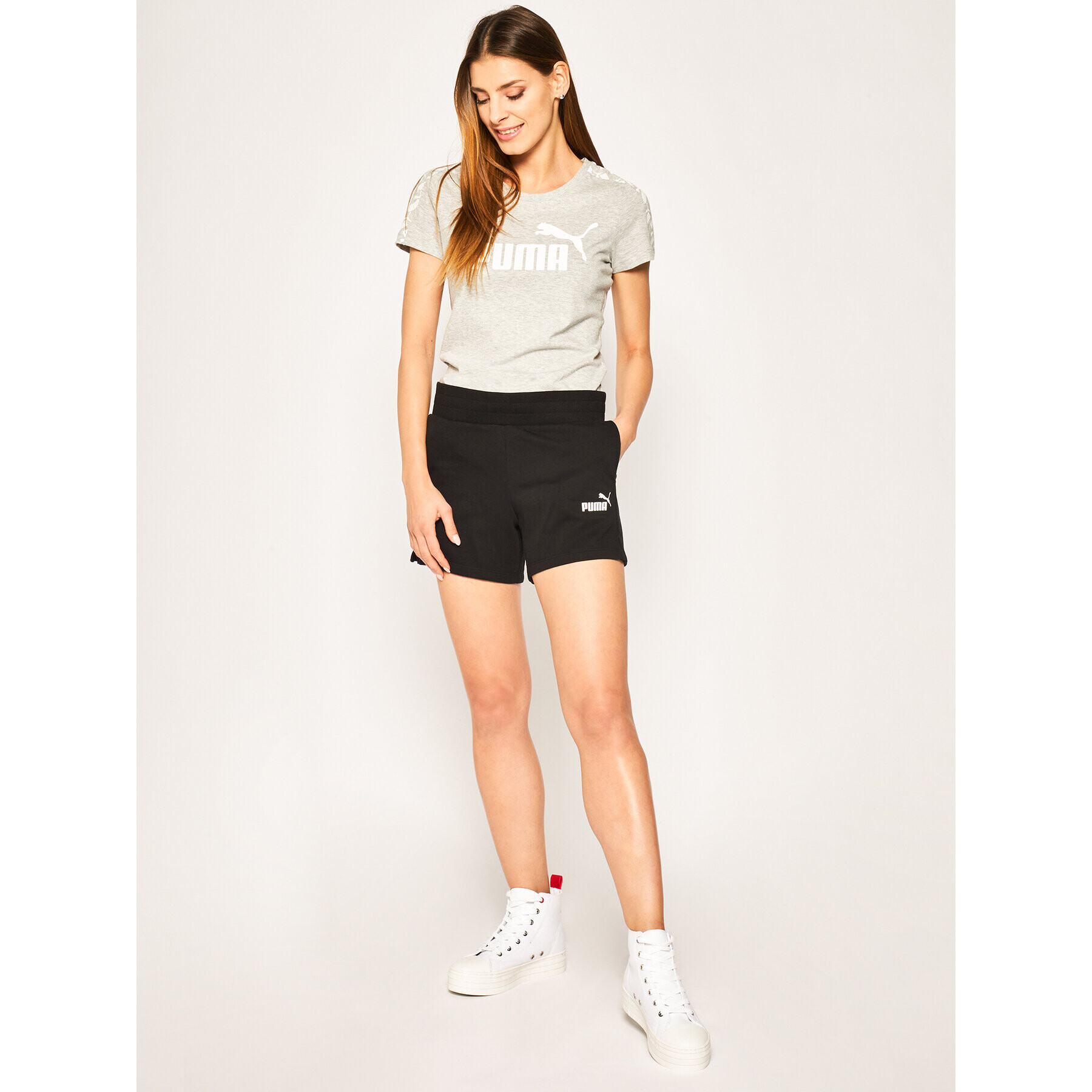 Puma Тишърт Amplified 581218 04 Сив Regular Fit - Pepit.bg